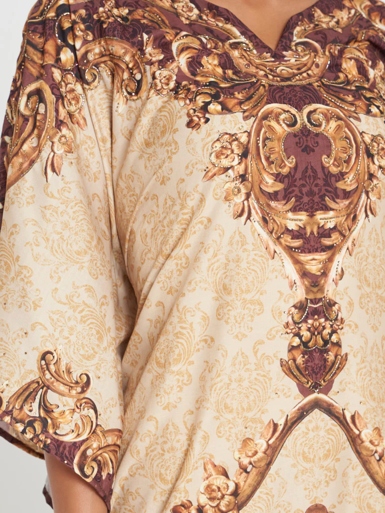 Poncho with Geometric Print - Image 4