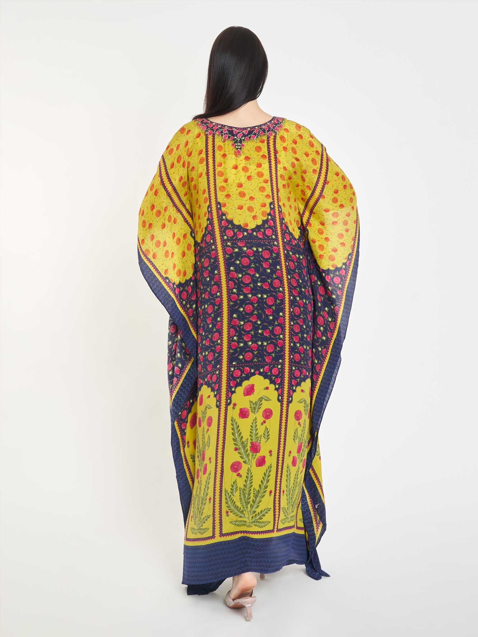 Pure Silk Printed Poncho - Image 3