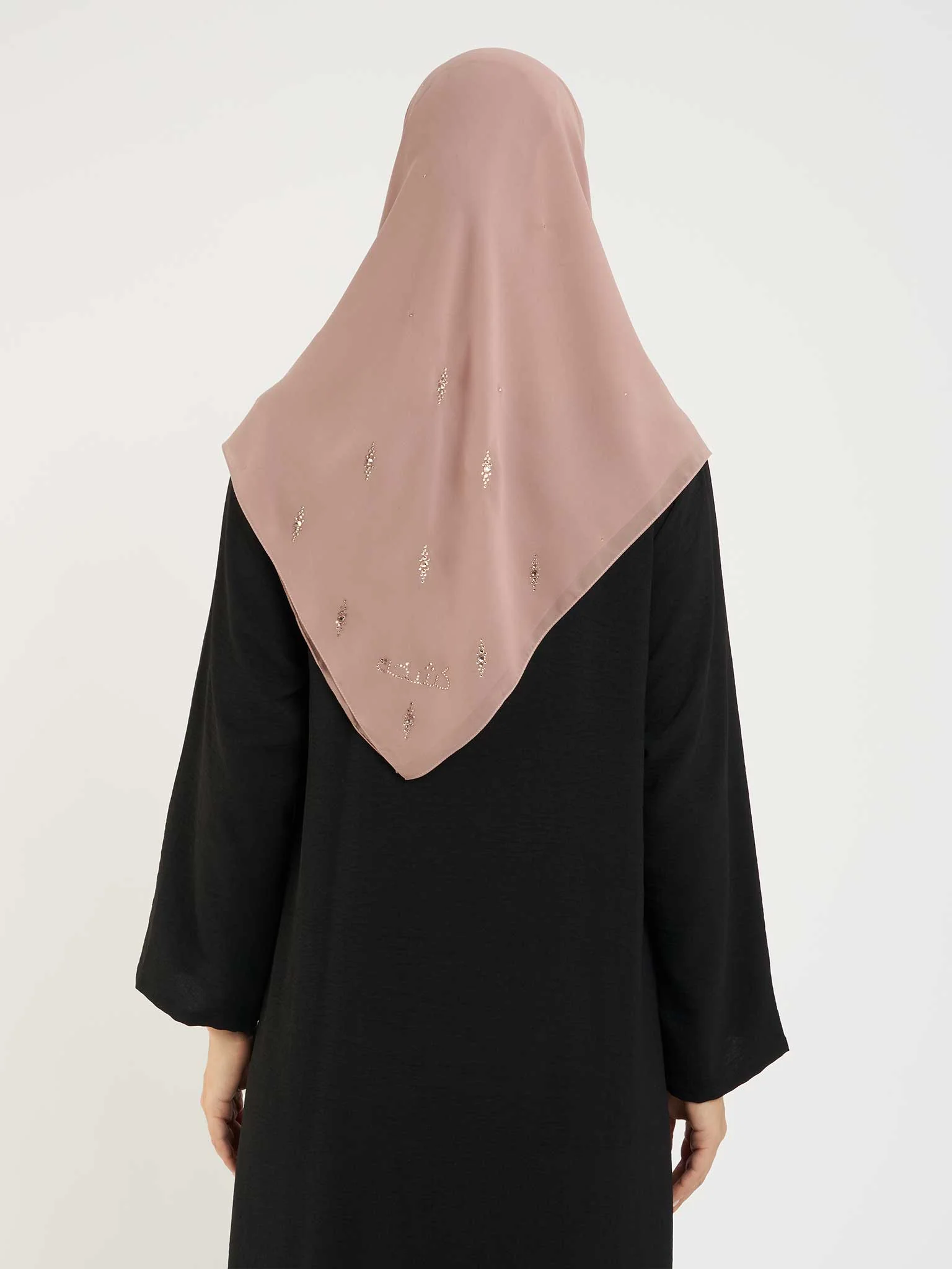 Square Chiffon Hijab with Diamond Shape Stone Design (KP17885L) - Image 14