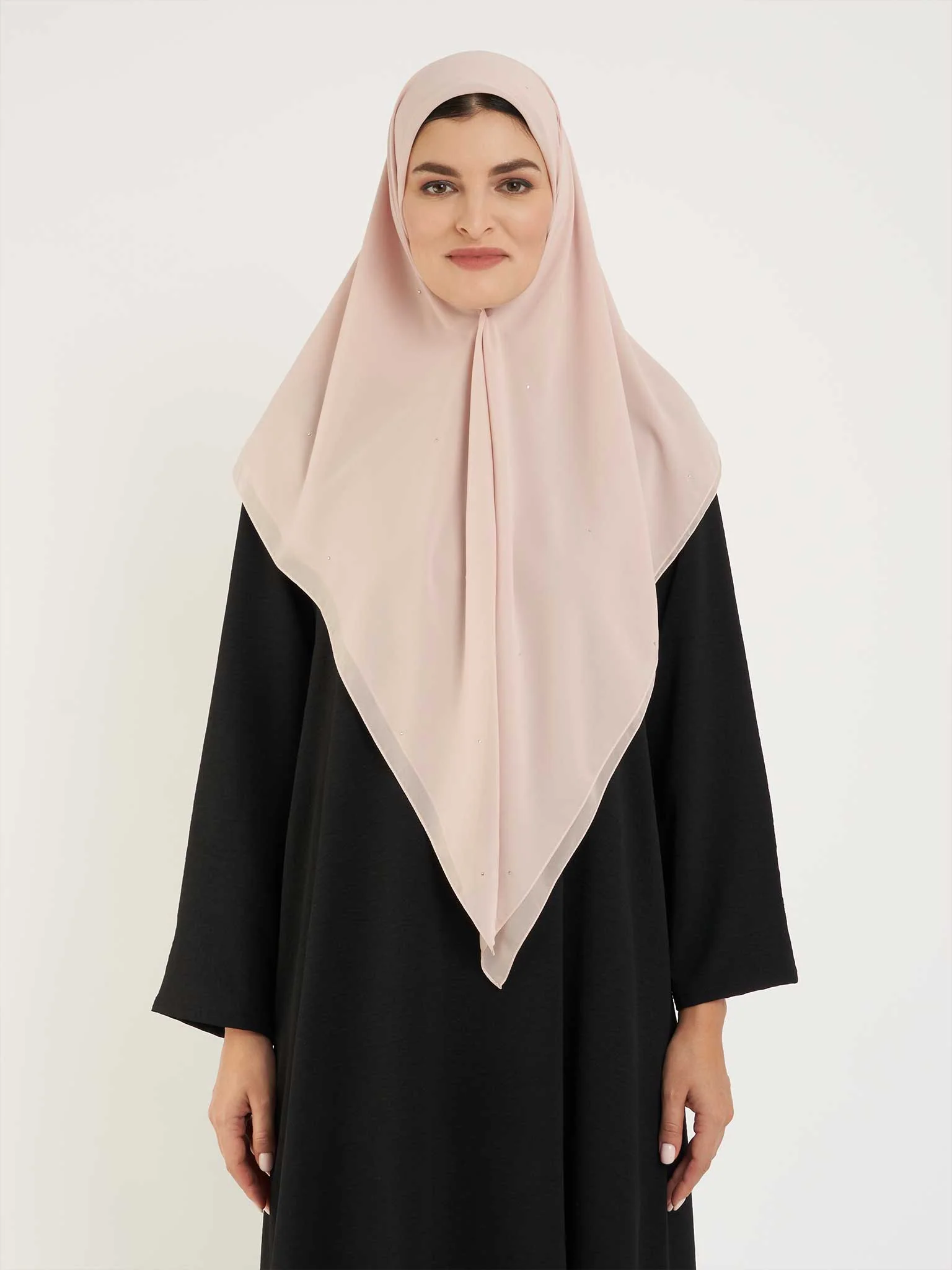 Square Chiffon Hijab with Diamond Shape Stone Design (KP17885L) - Image 16