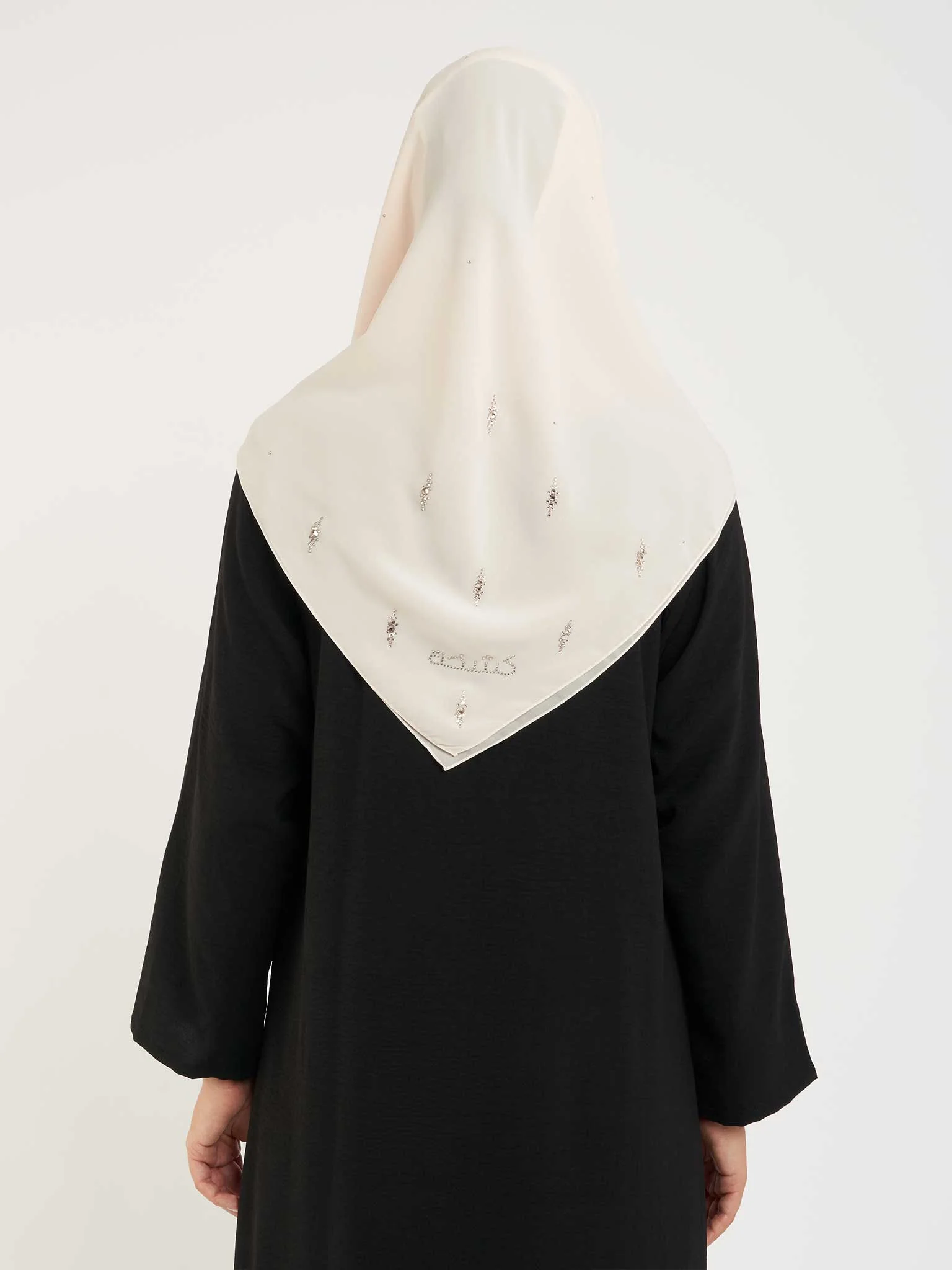 Square Chiffon Hijab with Diamond Shape Stone Design (KP17885L) - Image 18
