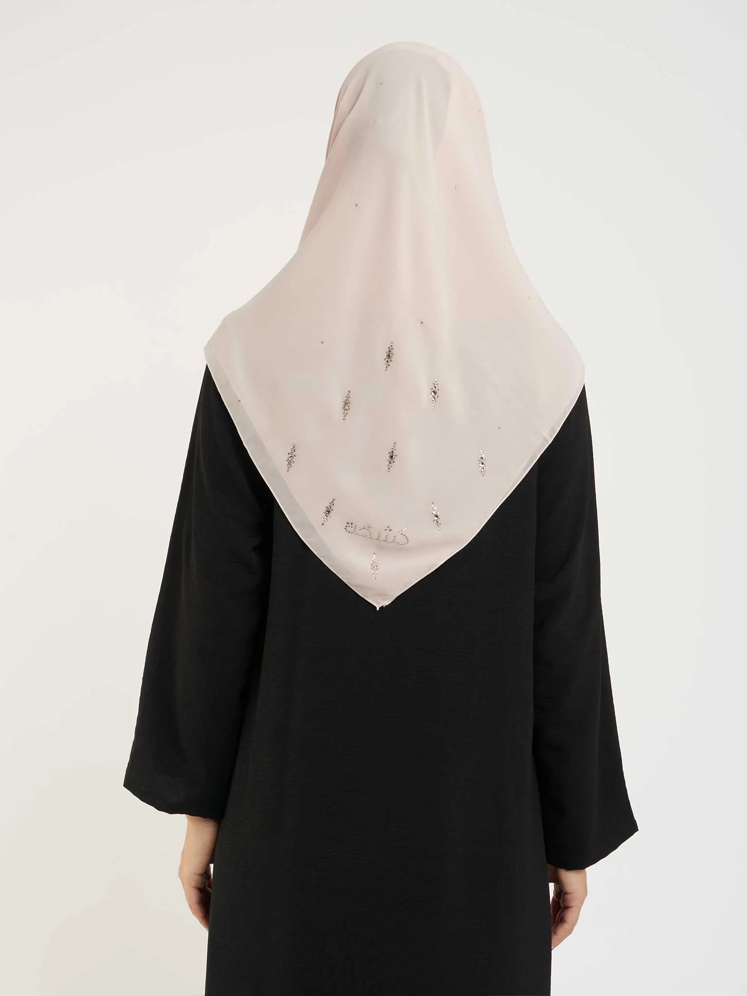 Square Chiffon Hijab with Diamond Shape Stone Design (KP17885L) - Image 20