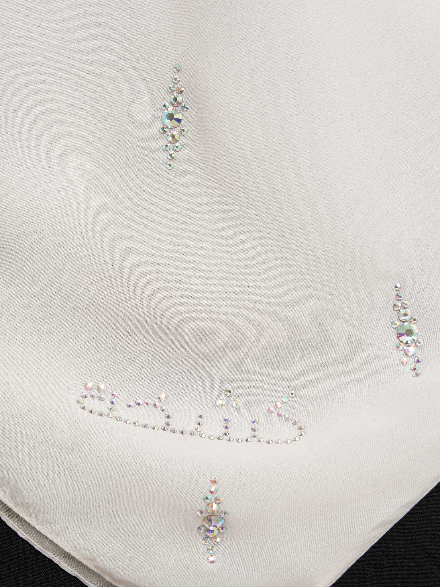 Square Chiffon Hijab with Diamond Shape Stone Design (KP17885L) - Image 3