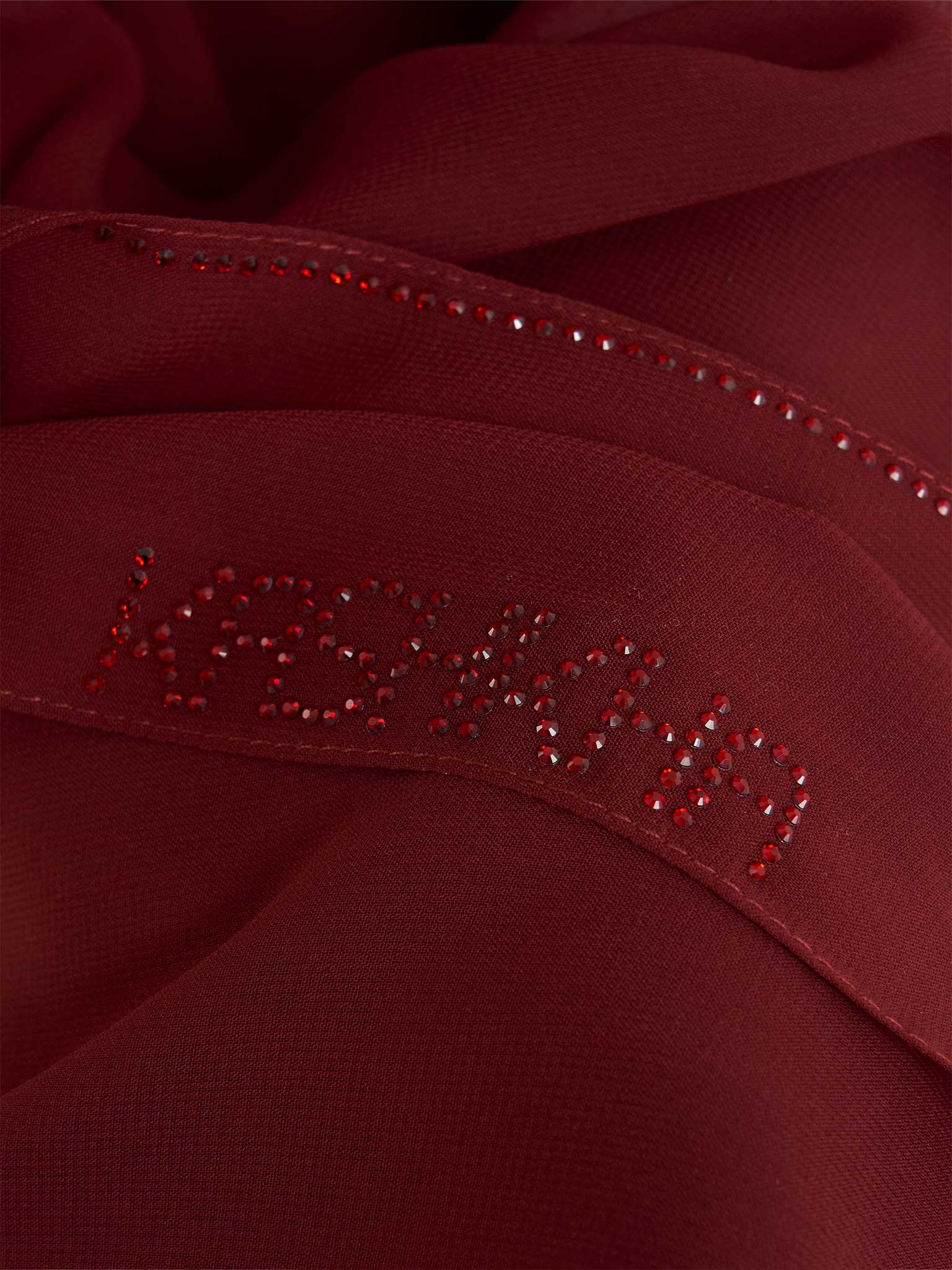 Soft Chiffon Scarf with Stone Line Border (KP11351L) - Image 30