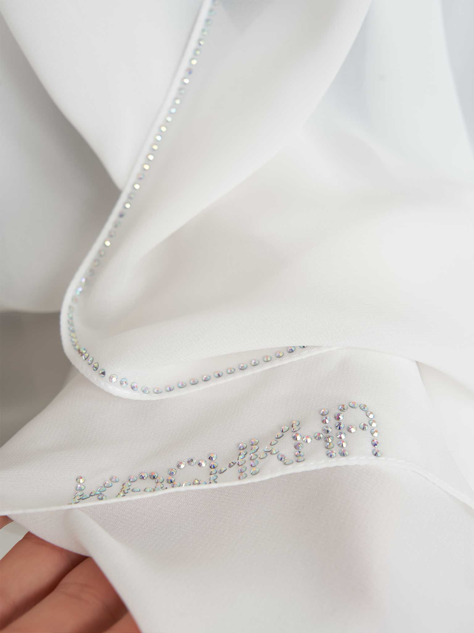 Soft Chiffon Scarf with Stone Line Border (KP11351L) - Image 42