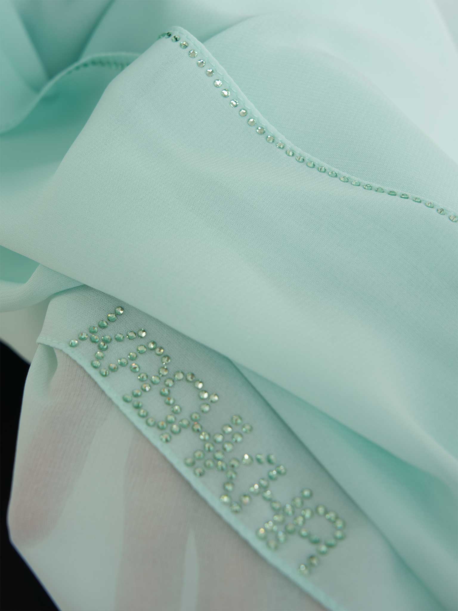 Soft Chiffon Scarf with Stone Line Border (KP11351L) - Image 48