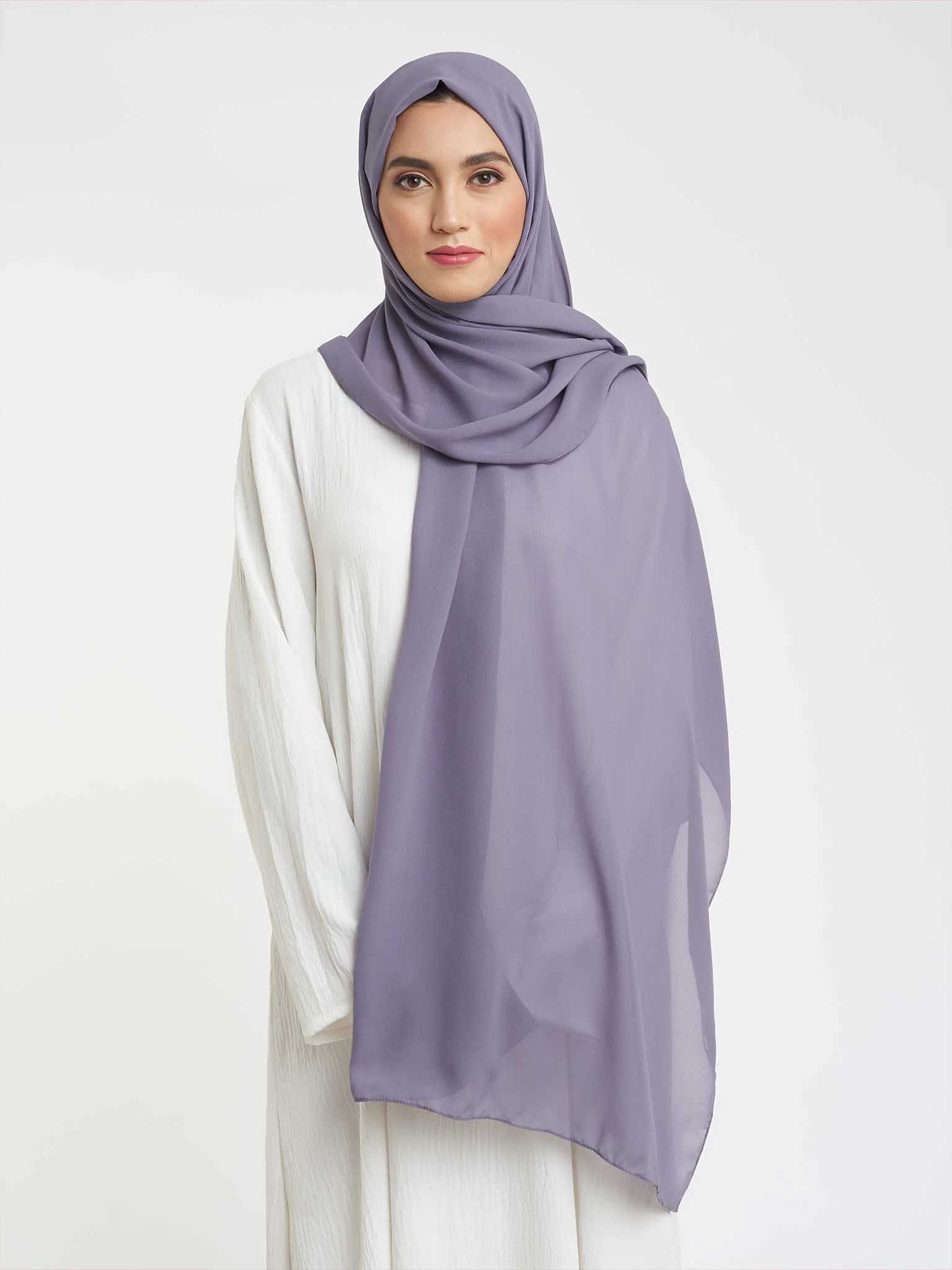 Plain Hijab in Chiffon (KP4451L) - Image 10