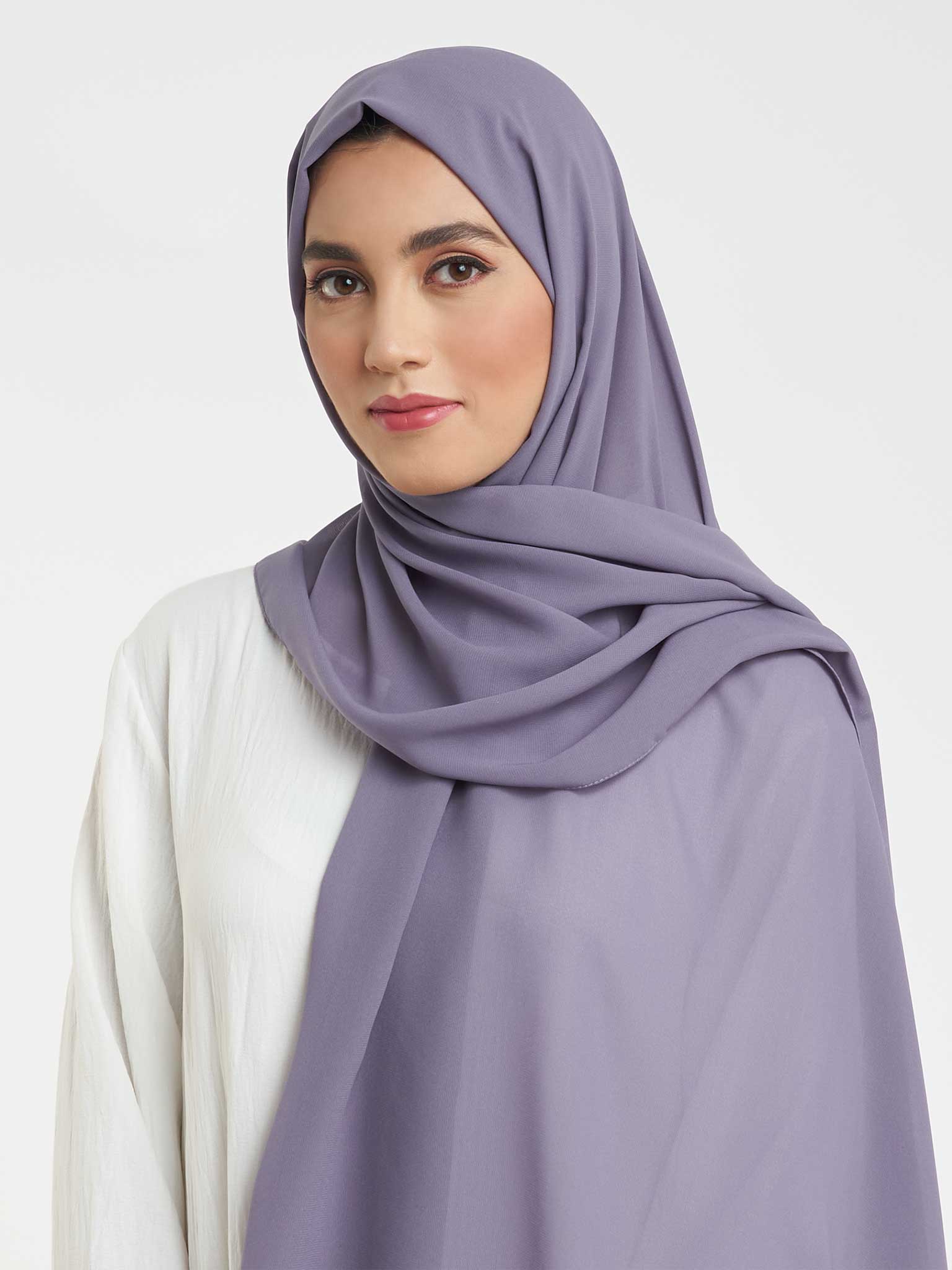 Plain Hijab in Chiffon (KP4451L) - Image 11