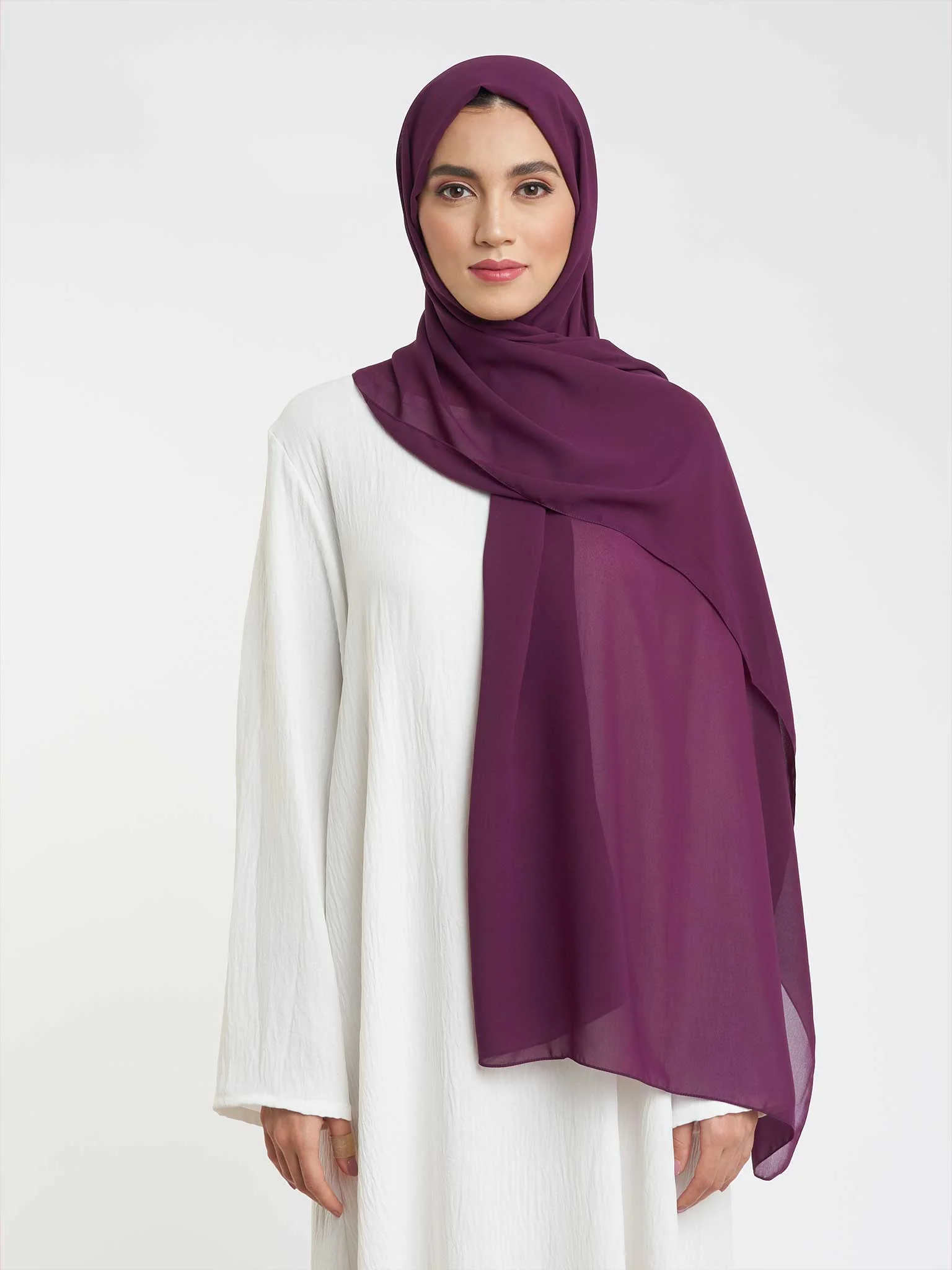 Plain Hijab in Chiffon (KP4451L) - Image 43