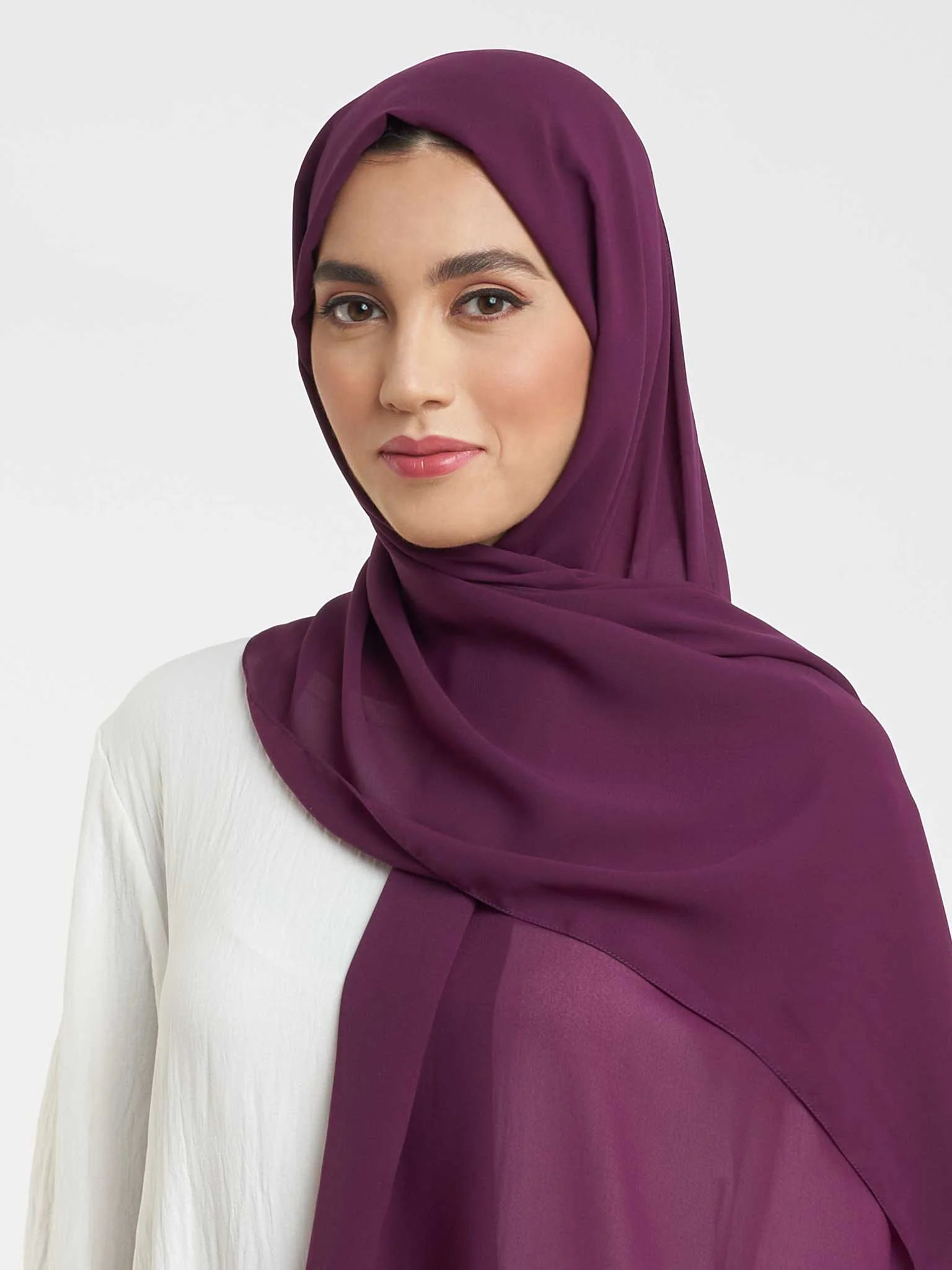 Plain Hijab in Chiffon (KP4451L) - Image 44