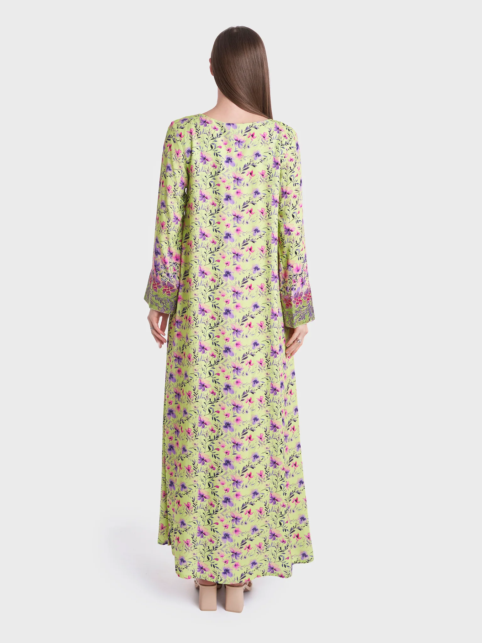 Floral Print Mukhawar Jalabiya (VG2759) - Image 4