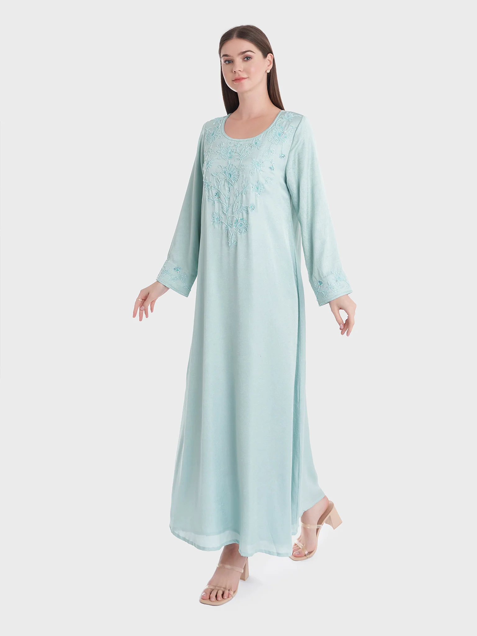 Seagreen Jalabiya with Handwork (VW60) - Image 3