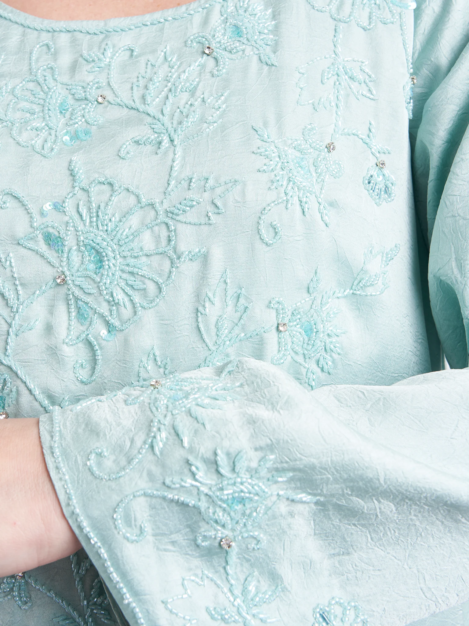 Seagreen Jalabiya with Handwork (VW60) - Image 5