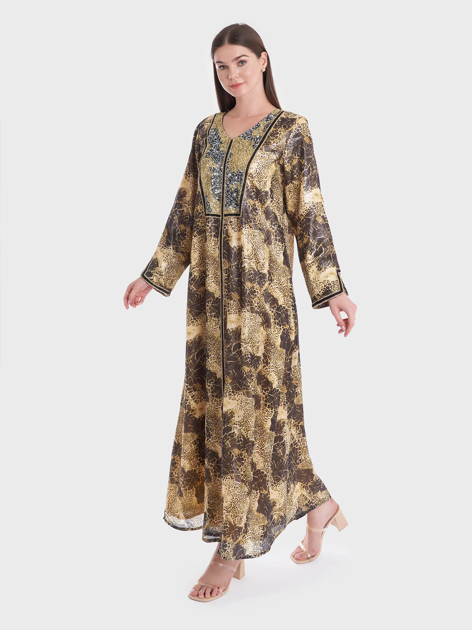 Animal Printed Jalabiya (VG2303) - Image 3