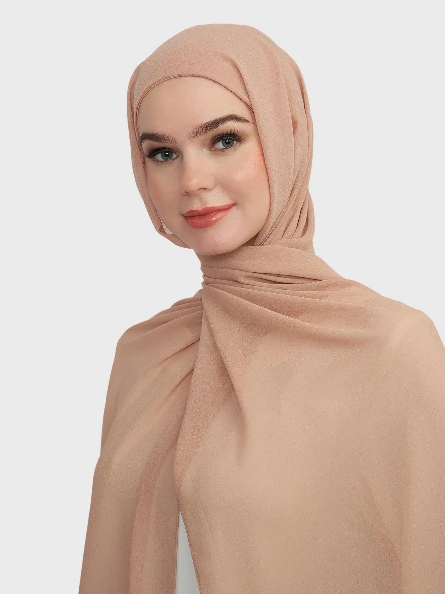 Chiffon Ready to Wear Hijab with Attached Tabular Turban (HYM105) - Image 13