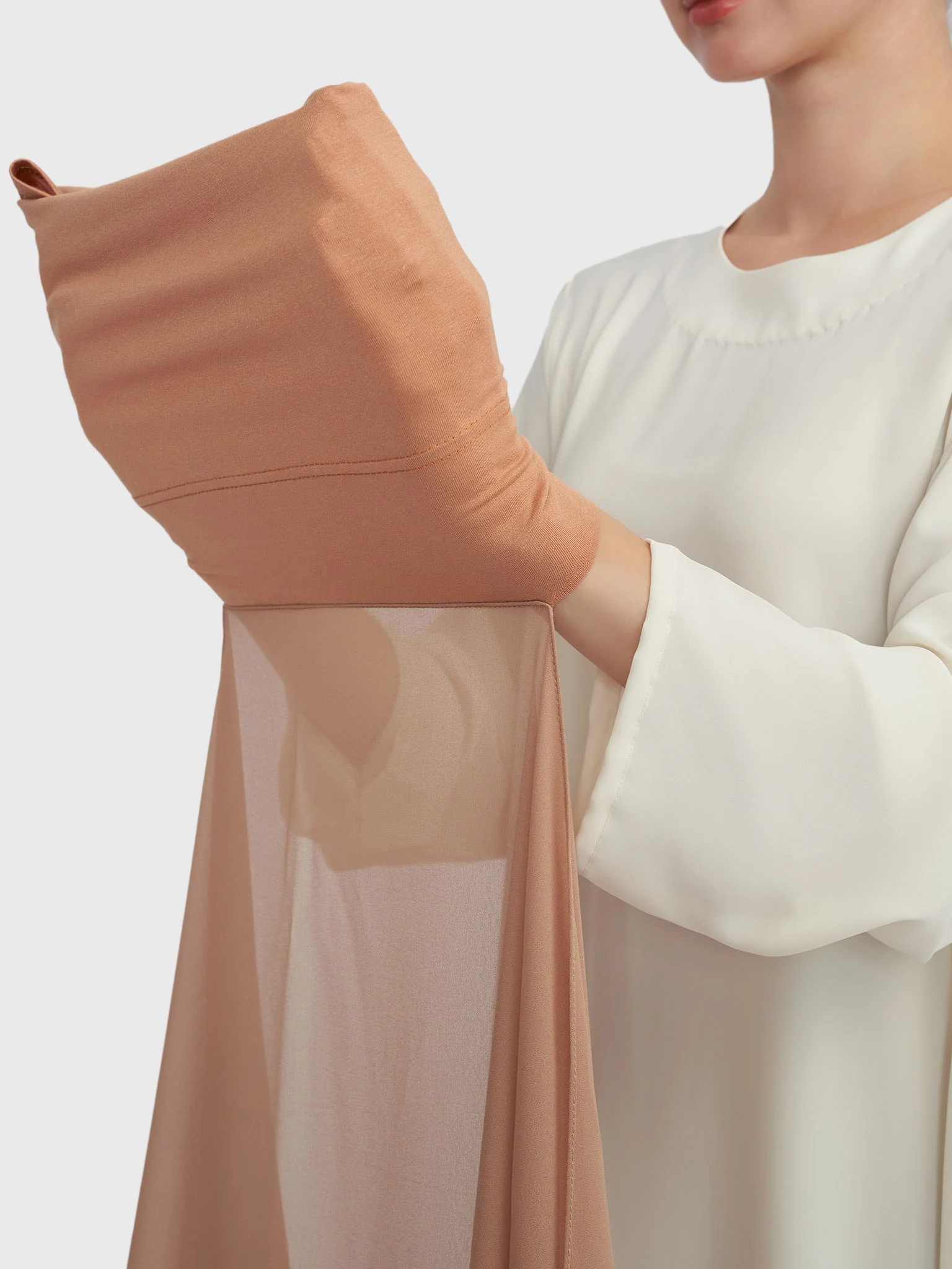 Chiffon Ready to Wear Hijab with Attached Tabular Turban (HYM105) - Image 15