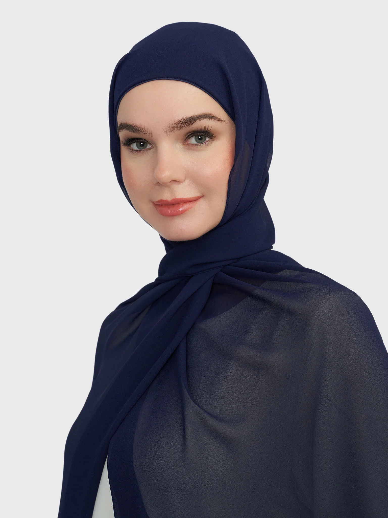 Chiffon Ready to Wear Hijab with Attached Tabular Turban (HYM105) - Image 21
