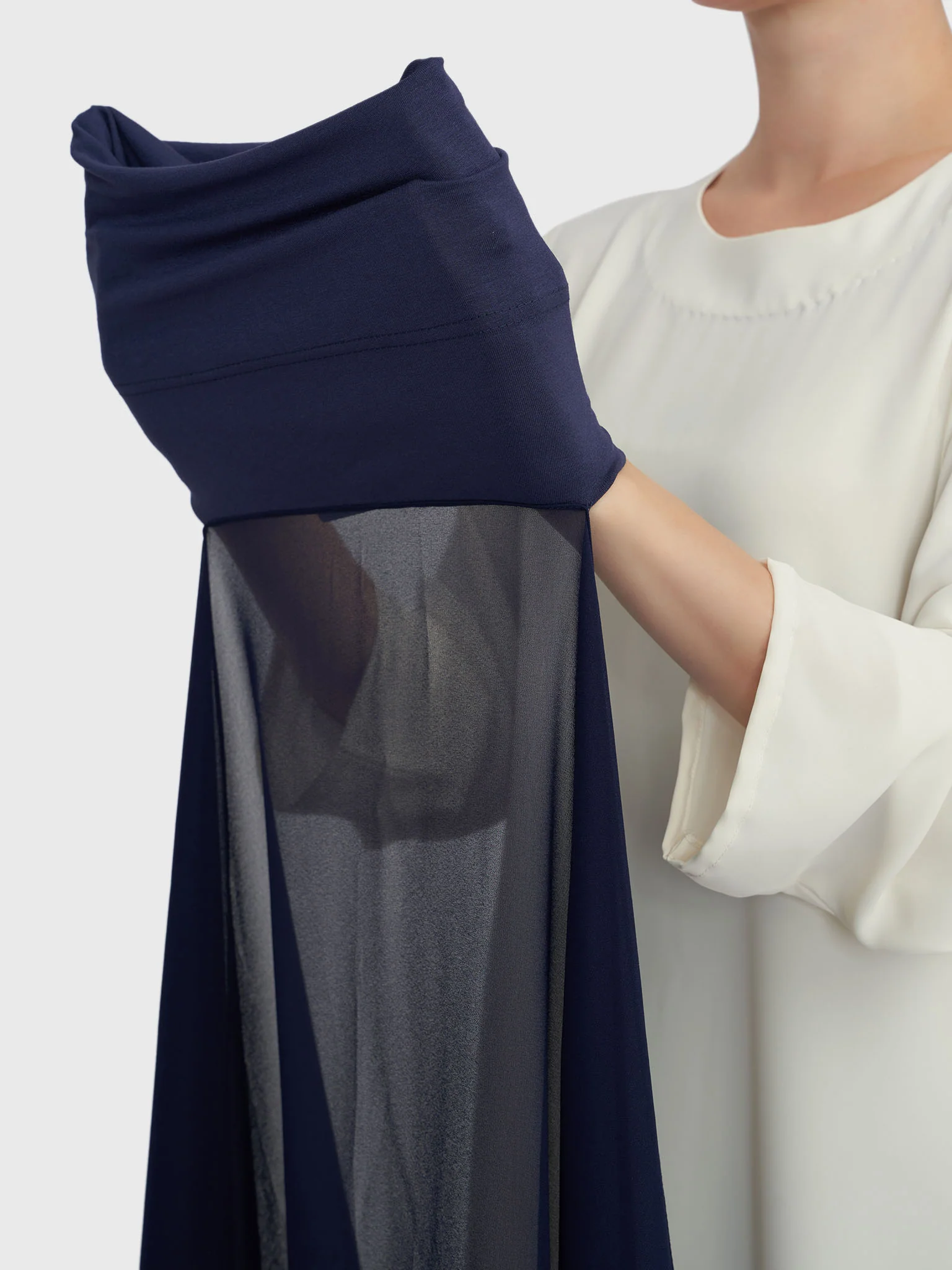 Chiffon Ready to Wear Hijab with Attached Tabular Turban (HYM105) - Image 23