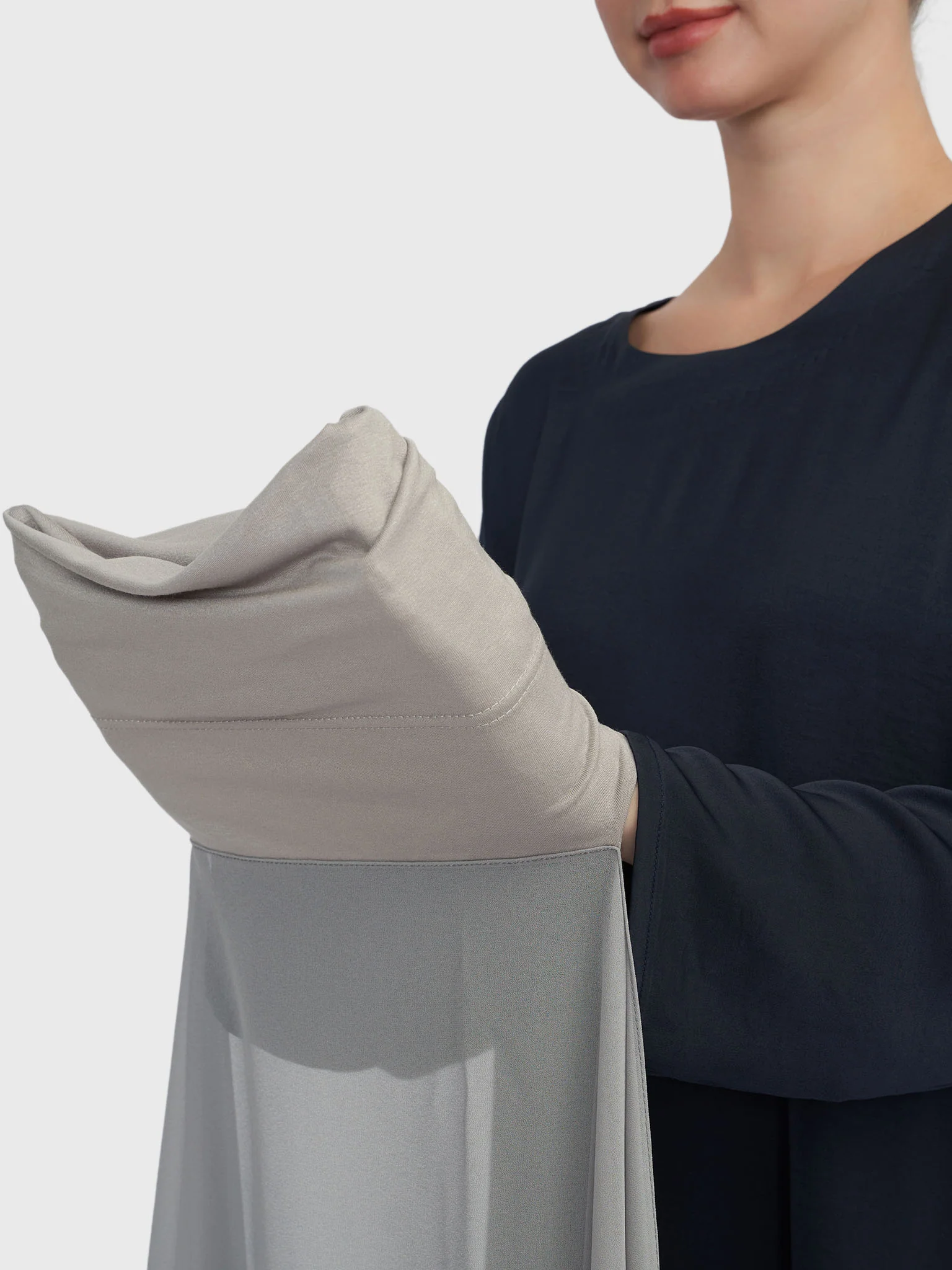 Chiffon Ready to Wear Hijab with Attached Tabular Turban (HYM105) - Image 30