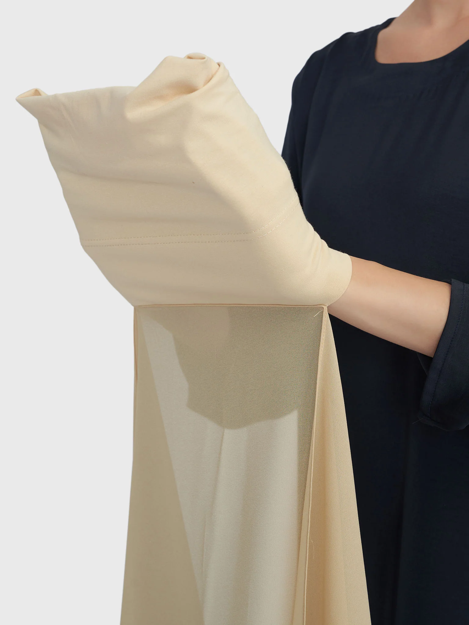 Chiffon Ready to Wear Hijab with Attached Tabular Turban (HYM105) - Image 34