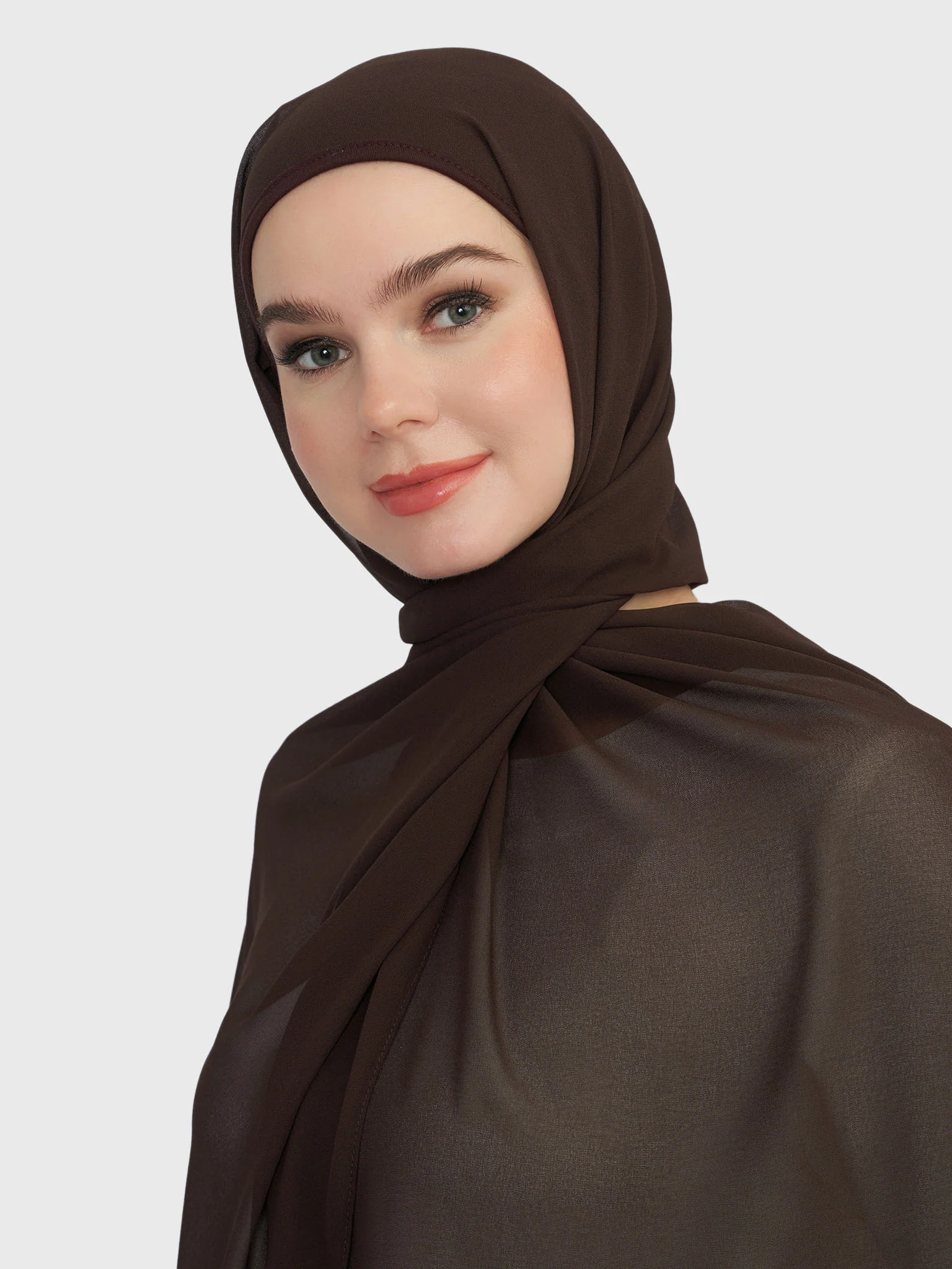 Chiffon Ready to Wear Hijab with Attached Tabular Turban (HYM105) - Image 39