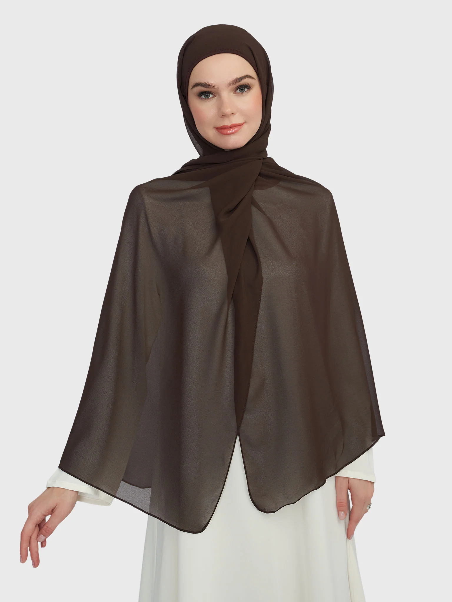 Chiffon Ready to Wear Hijab with Attached Tabular Turban (HYM105) - Image 40