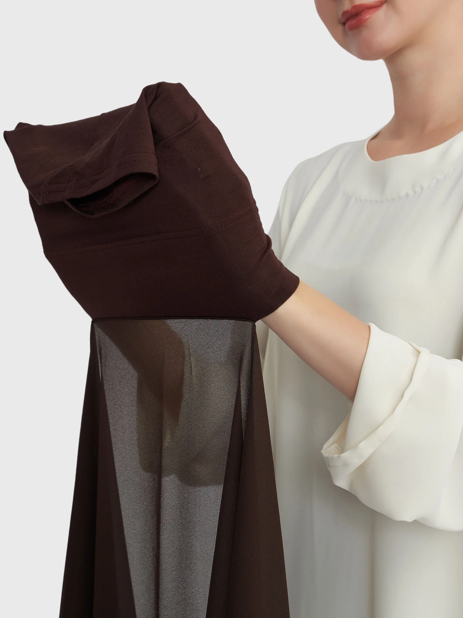 Chiffon Ready to Wear Hijab with Attached Tabular Turban (HYM105) - Image 41