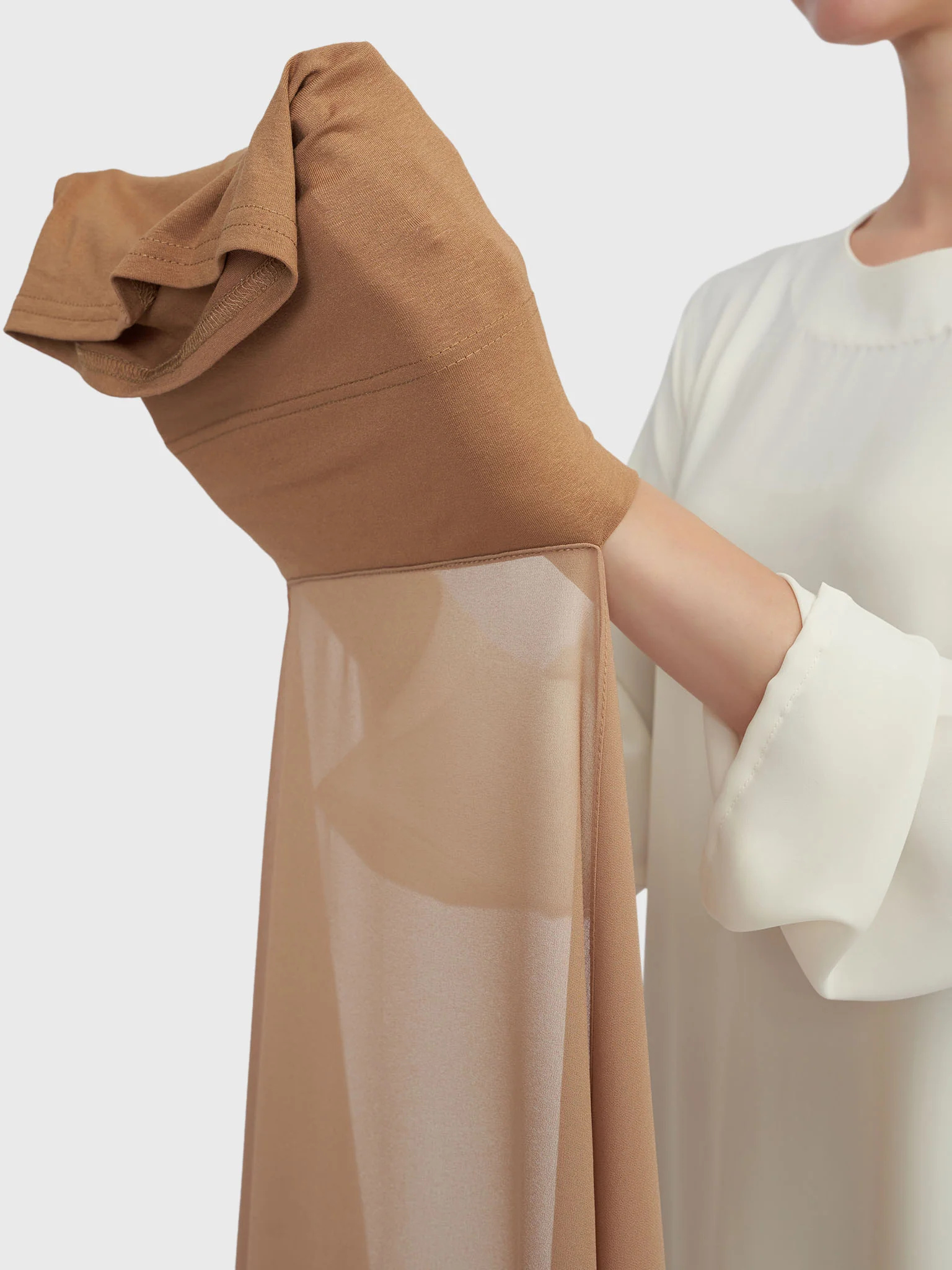 Chiffon Ready to Wear Hijab with Attached Tabular Turban (HYM105) - Image 52