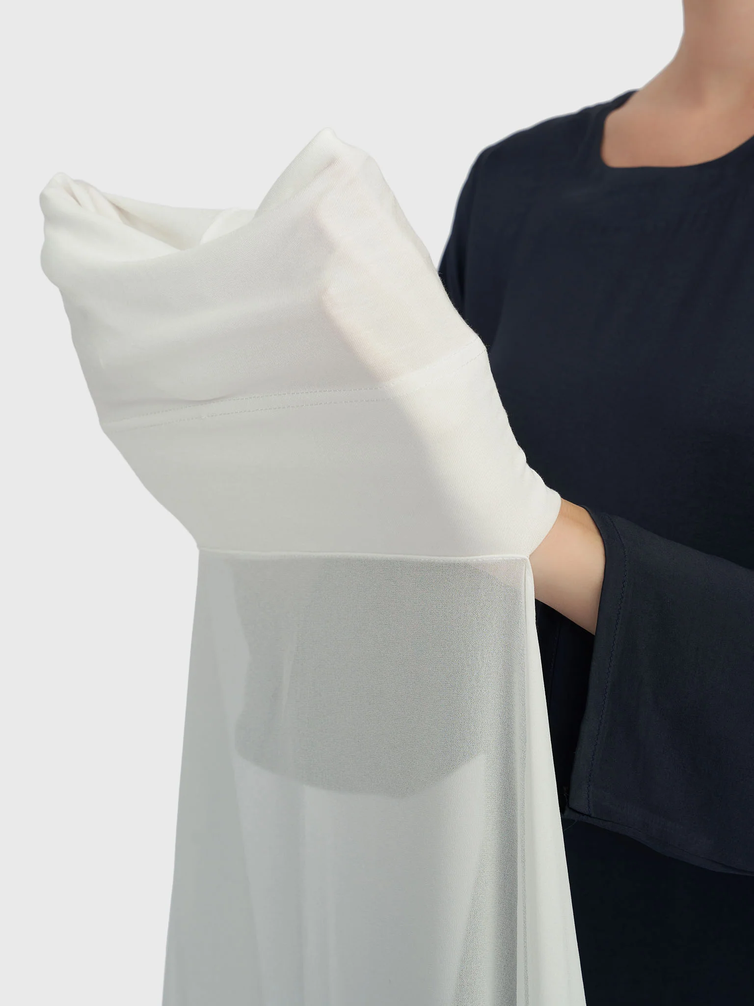 Chiffon Ready to Wear Hijab with Attached Tabular Turban (HYM105) - Image 7