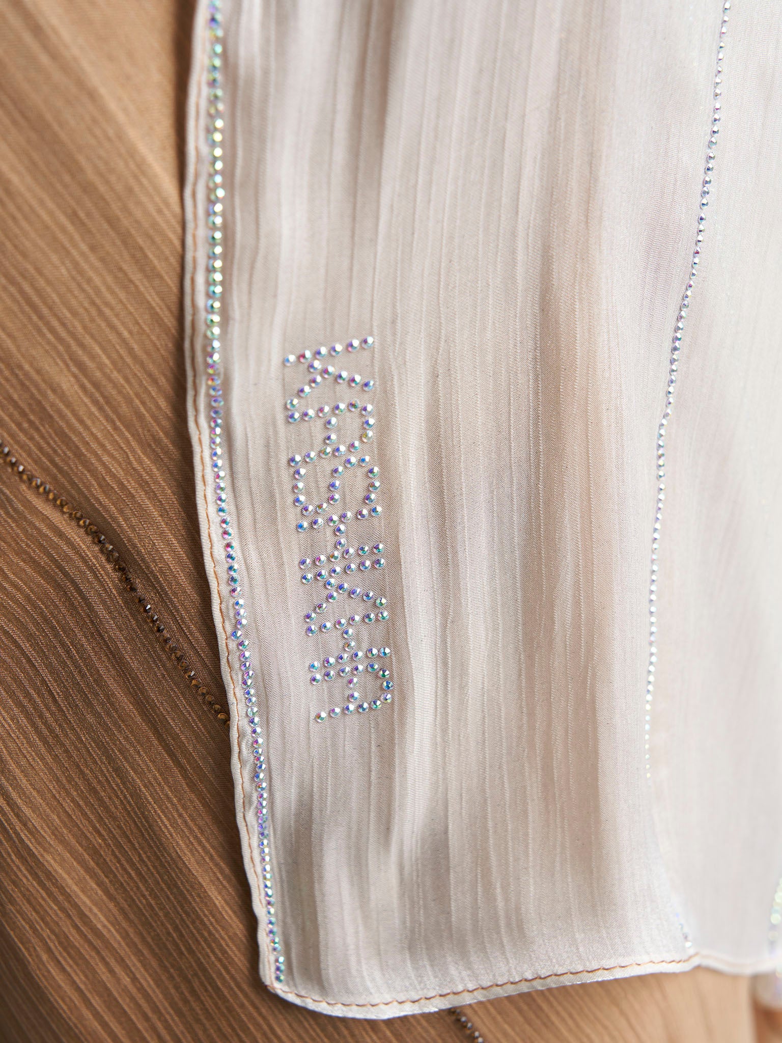 Stone Work Shimmer Chiffon Ombre Solid Hijab (KGR6711A) - Image 14