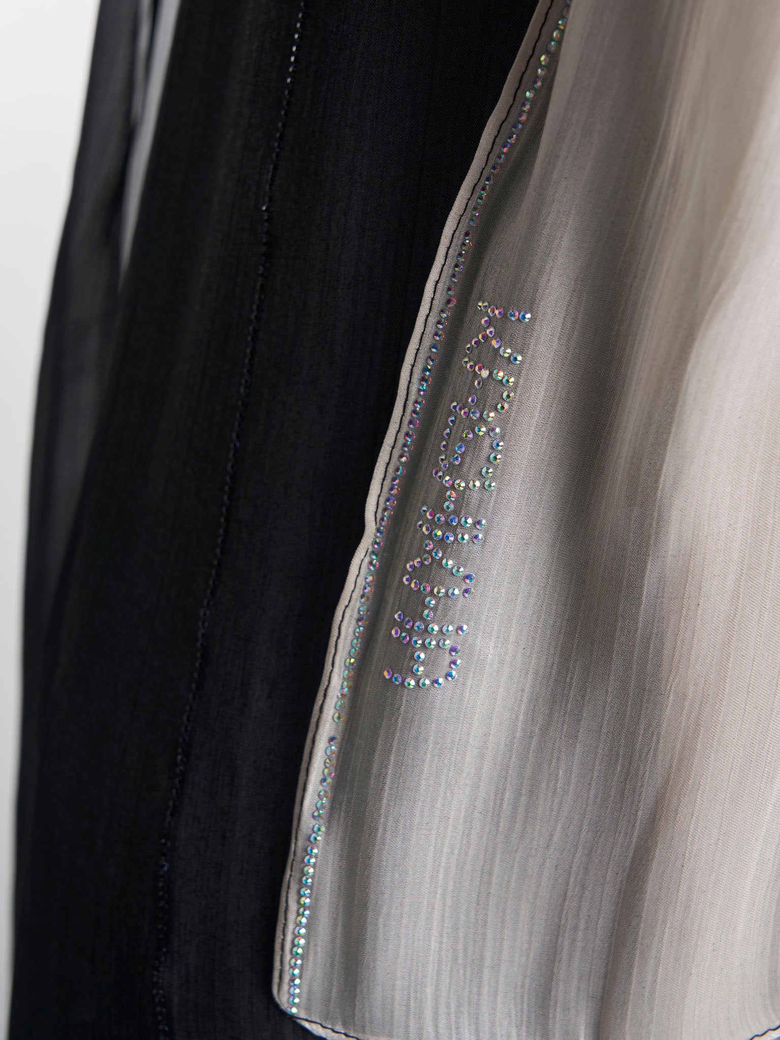 Stone Work Shimmer Chiffon Ombre Solid Hijab (KGR6711A) - Image 16