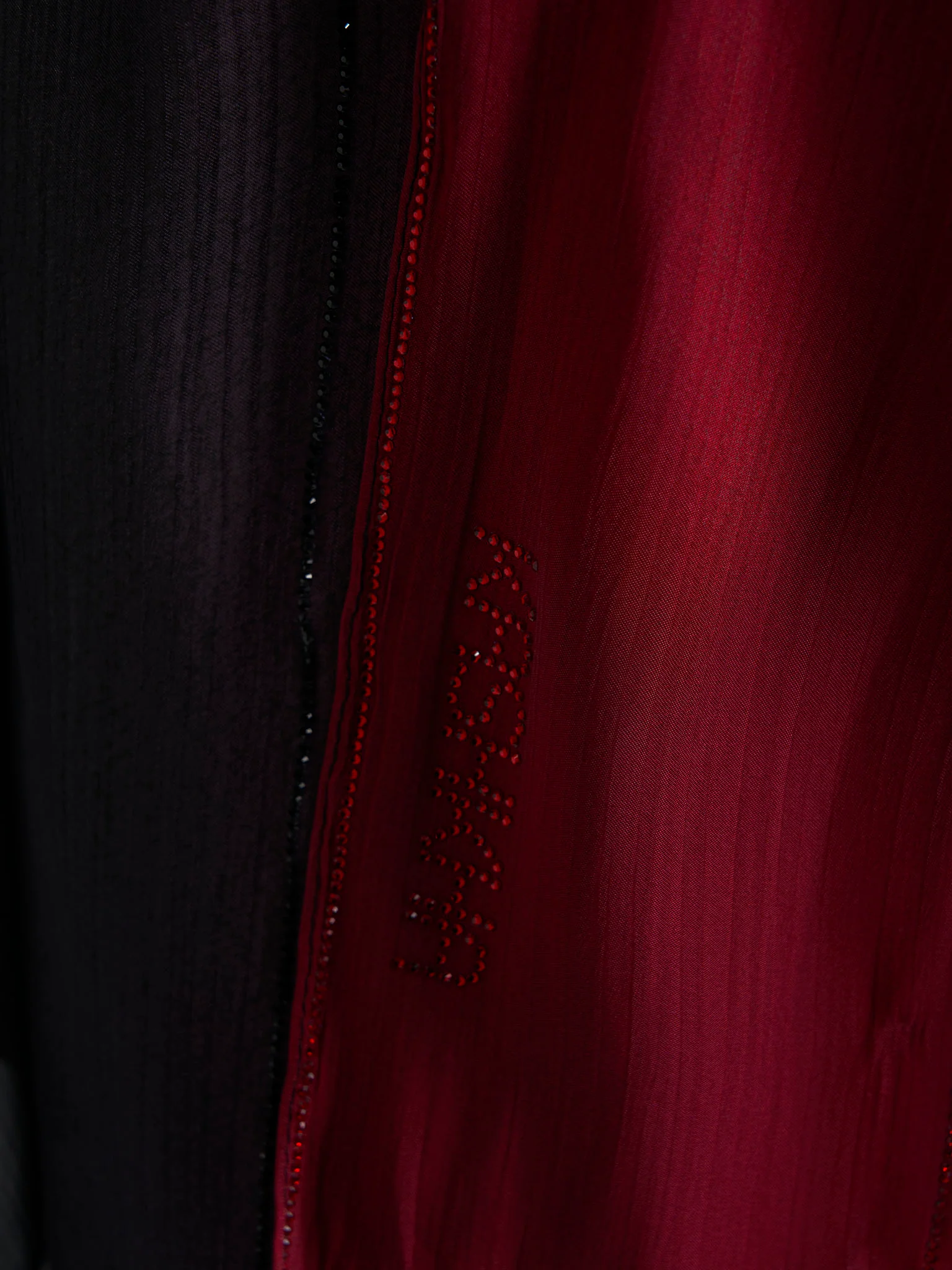 Stone Work Shimmer Chiffon Ombre Solid Hijab (KGR6711A) - Image 30