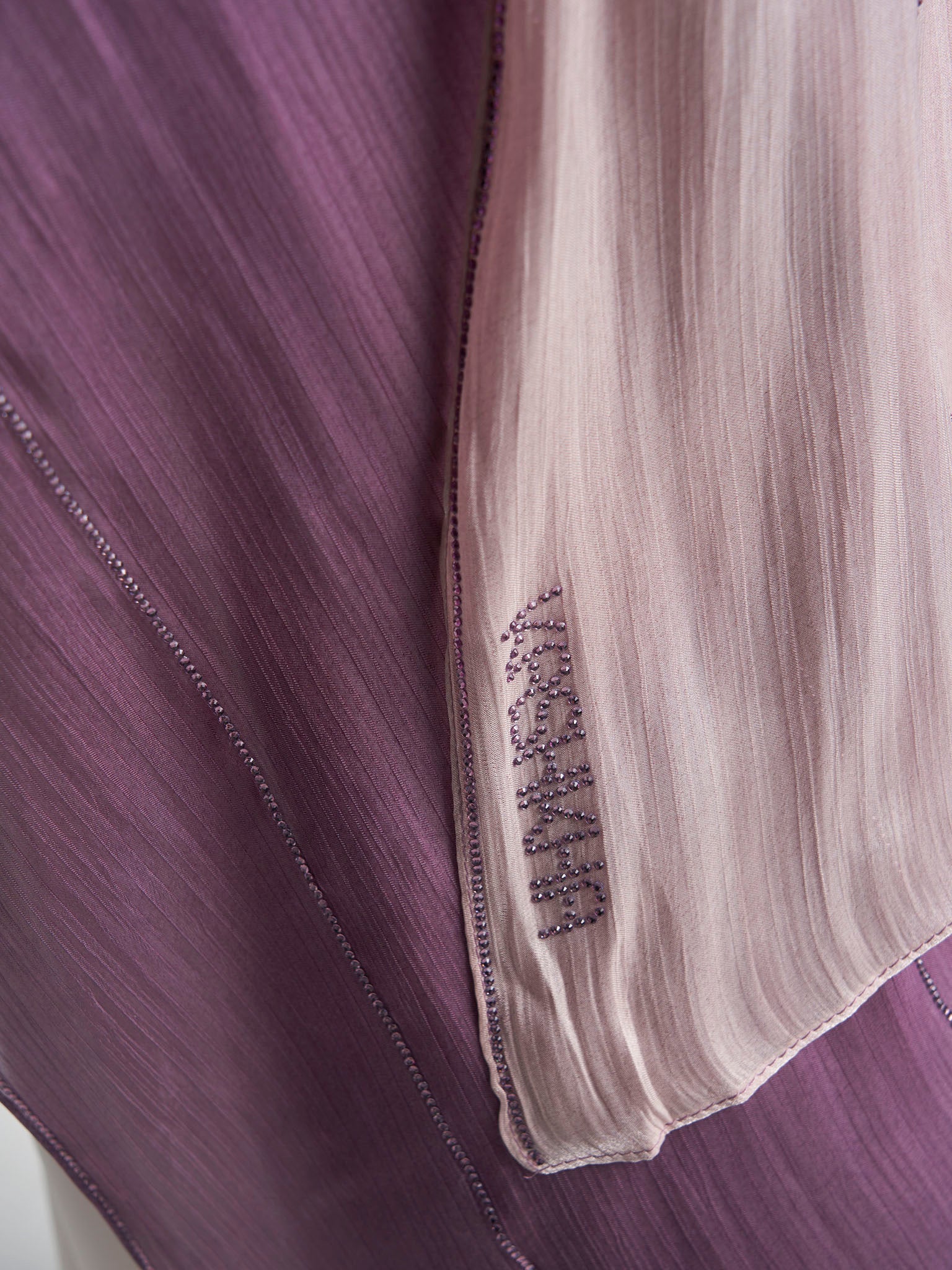 Stone Work Shimmer Chiffon Ombre Solid Hijab (KGR6711A) - Image 32