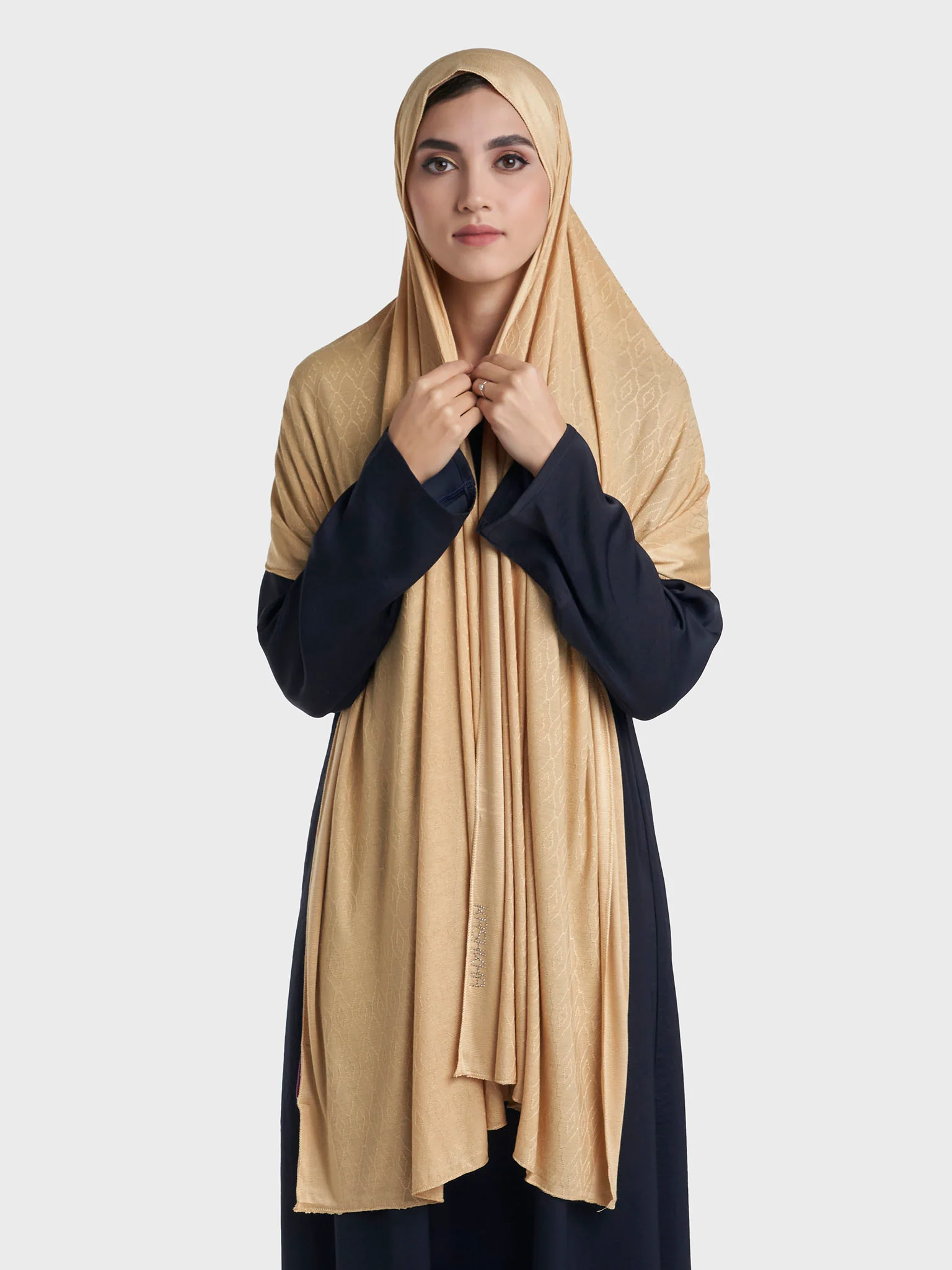 Moroccan Tile Jacquard Self Print Jersey Hijab (SRKP21800) - Image 17