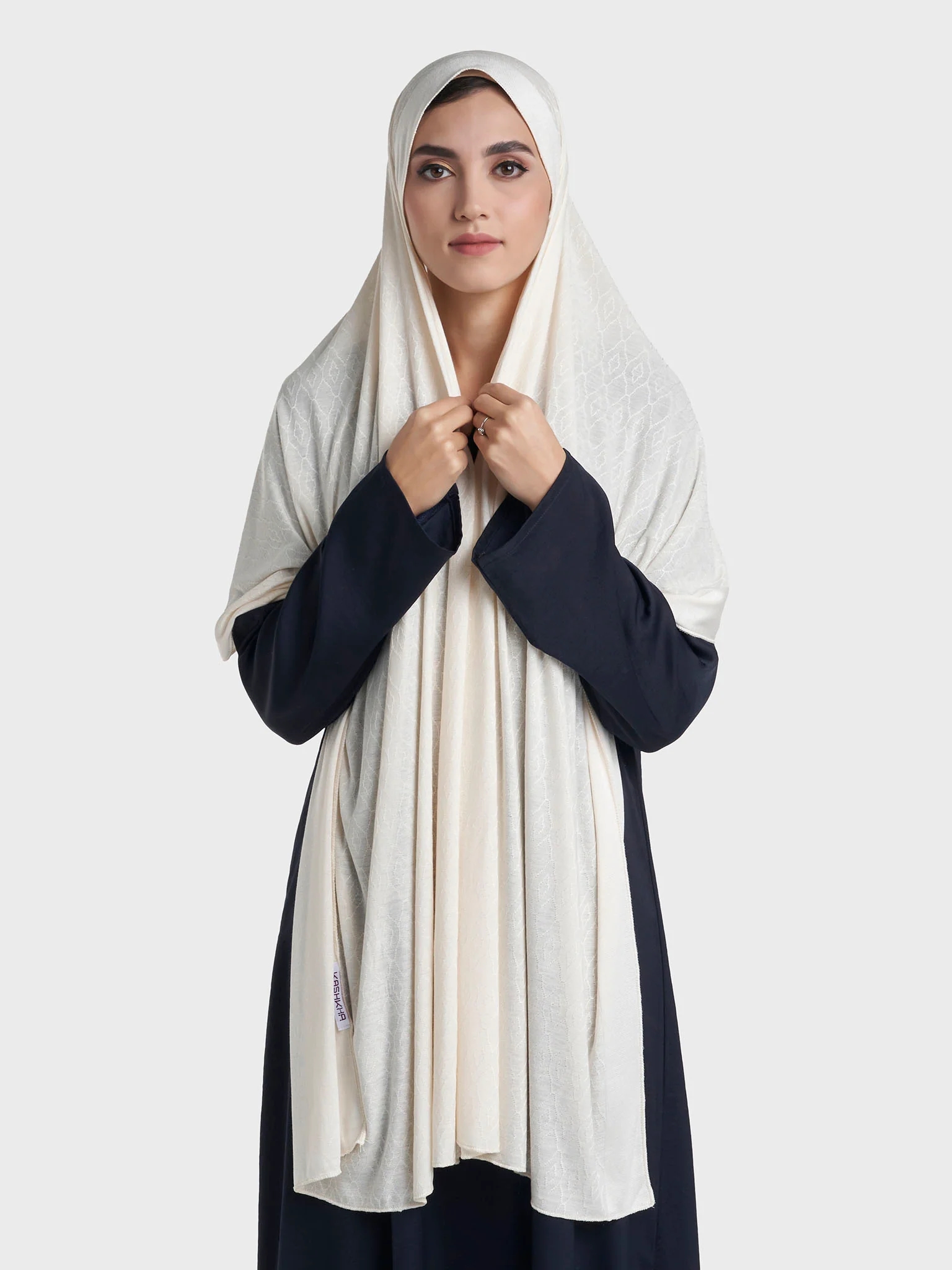 Moroccan Tile Jacquard Self Print Jersey Hijab (SRKP21800) - Image 21