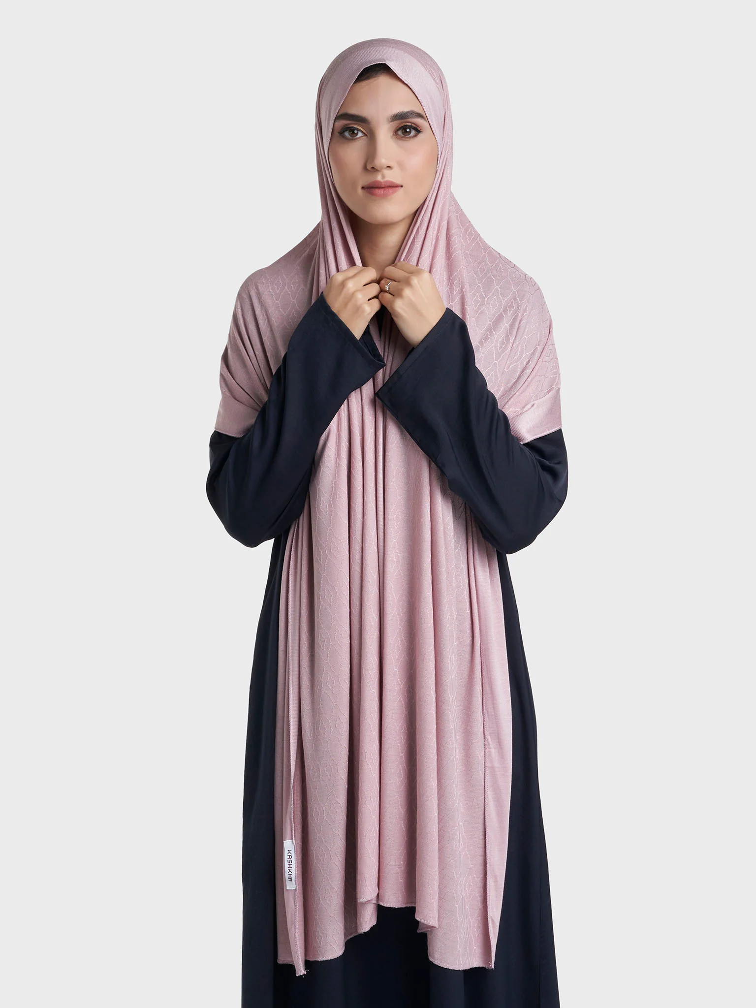 Moroccan Tile Jacquard Self Print Jersey Hijab (SRKP21800) - Image 23