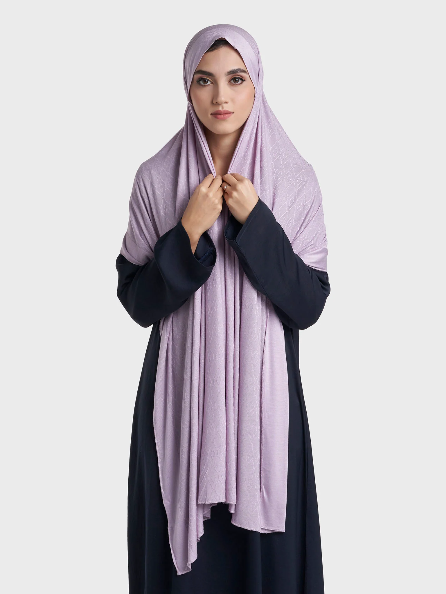 Moroccan Tile Jacquard Self Print Jersey Hijab (SRKP21800) - Image 27