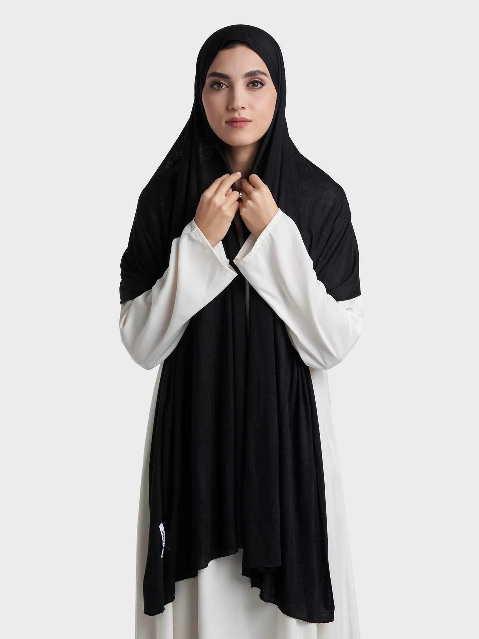 Veins Jacquard Self Print Jersey Hijab (SRKP22129L) - Image 17