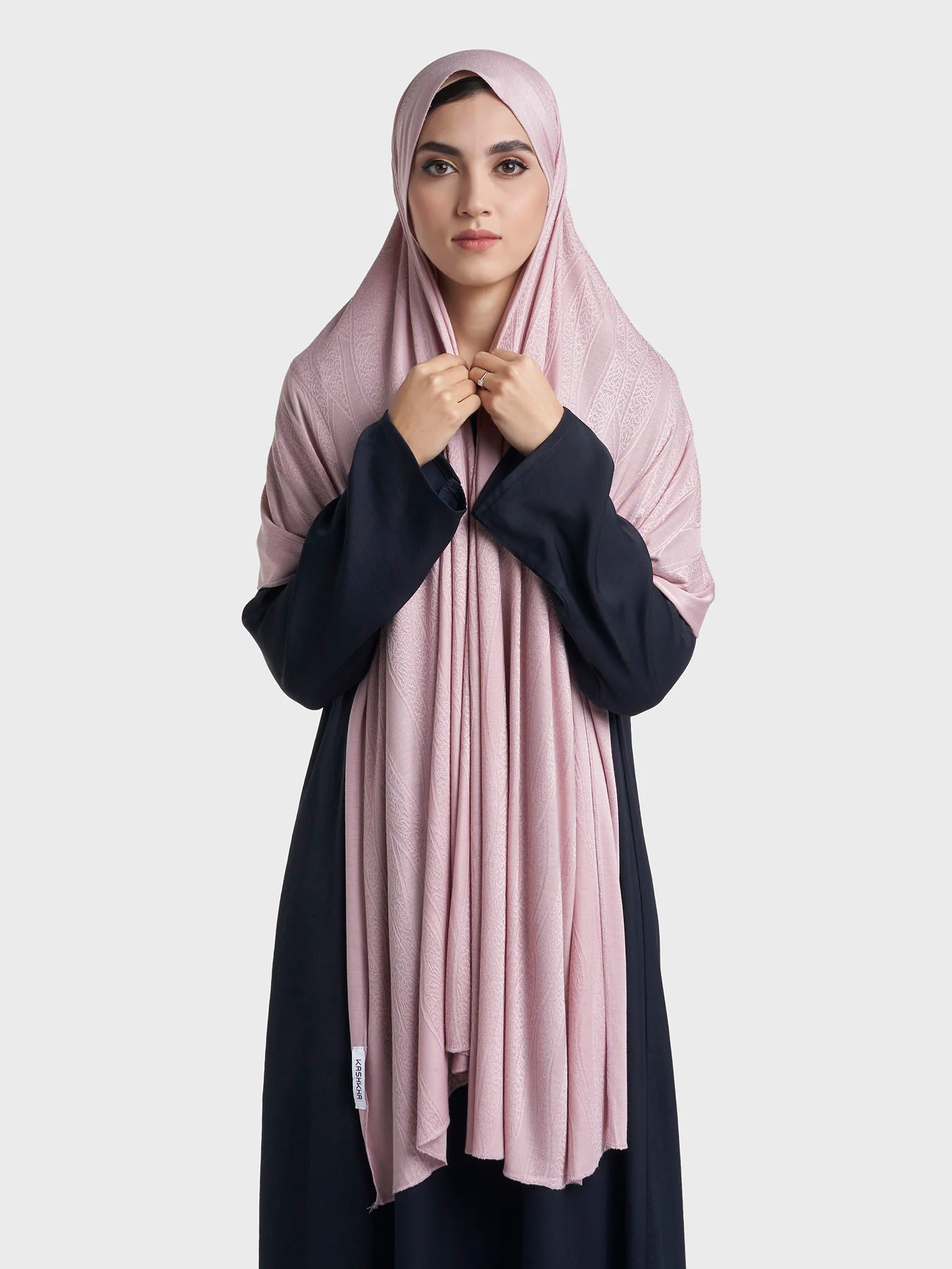 Veins Jacquard Self Print Jersey Hijab (SRKP22129L) - Image 23