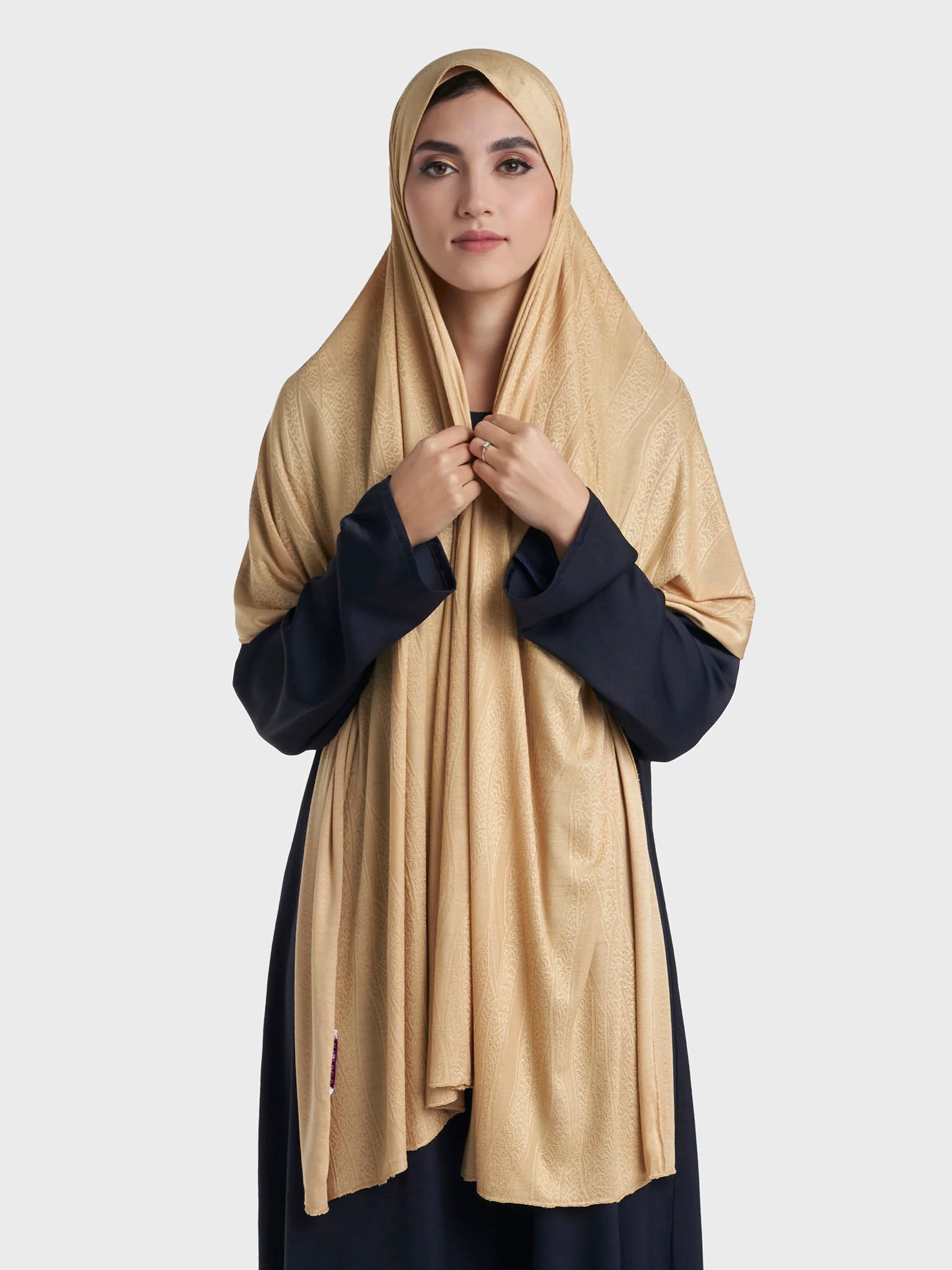 Veins Jacquard Self Print Jersey Hijab (SRKP22129L) - Image 8