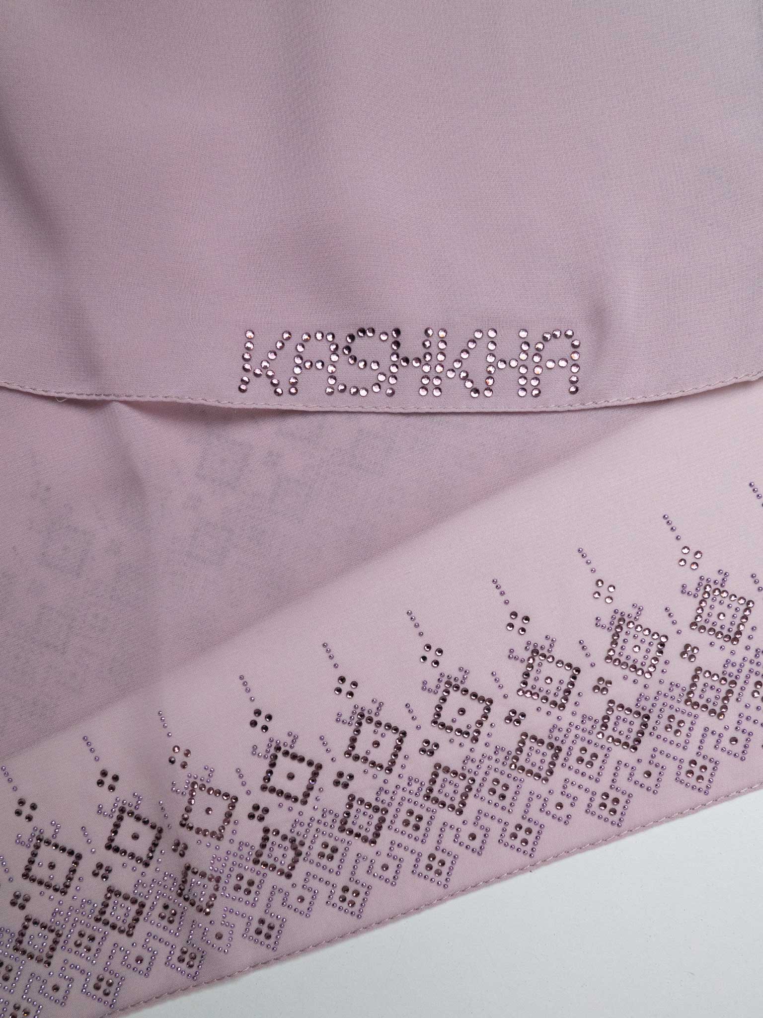 Chiffon Hijab With Geometric Stone Work Border (KP18069L) - Image 13