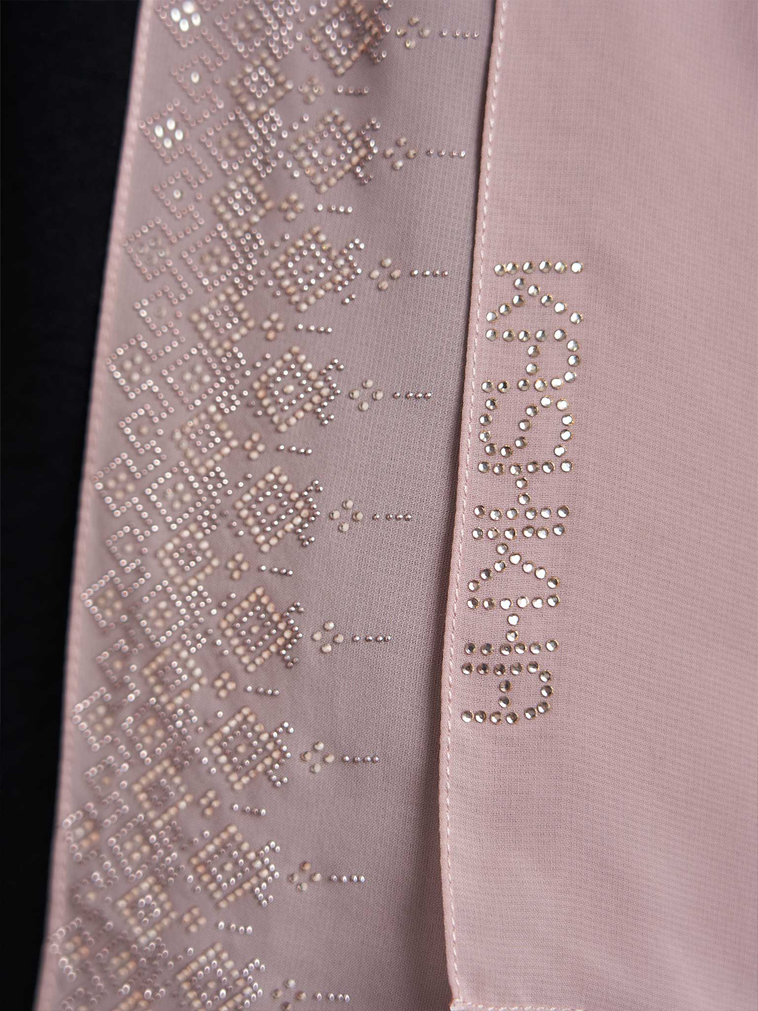 Chiffon Hijab With Geometric Stone Work Border (KP18069L) - Image 22