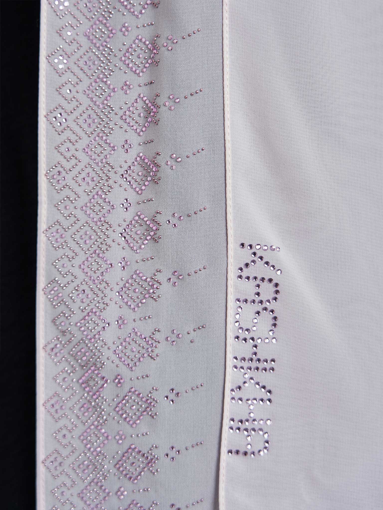 Chiffon Hijab With Geometric Stone Work Border (KP18069L) - Image 34