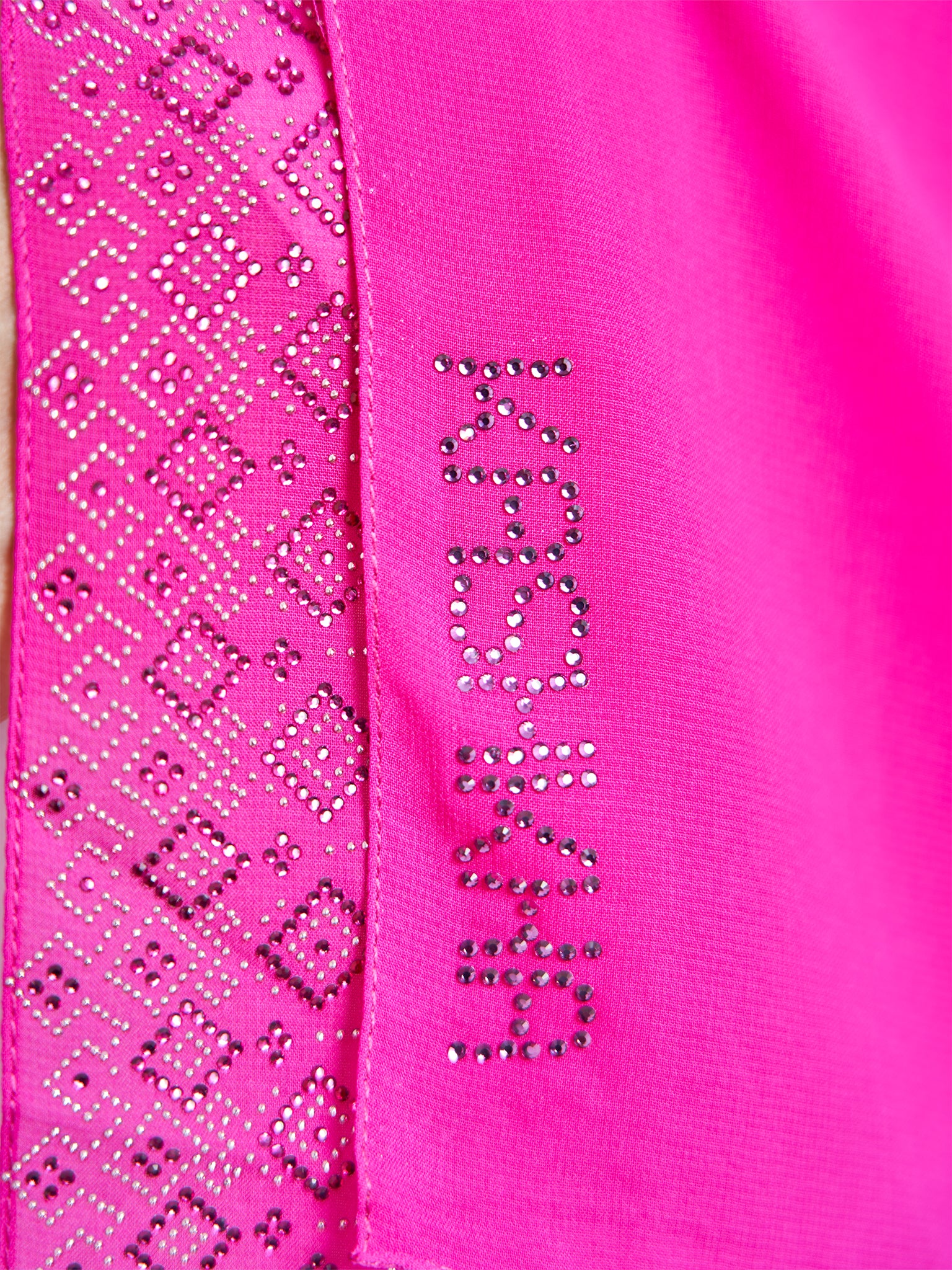 Chiffon Hijab With Geometric Stone Work Border (KP18069L) - Image 40