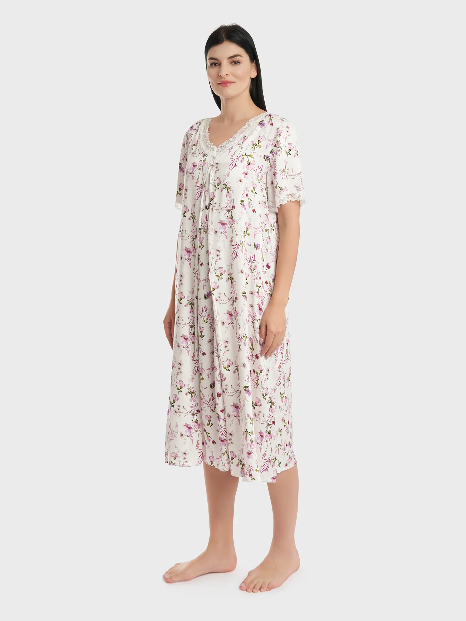 Printed Viscose Mini Nighty (CNH288A) - Image 3
