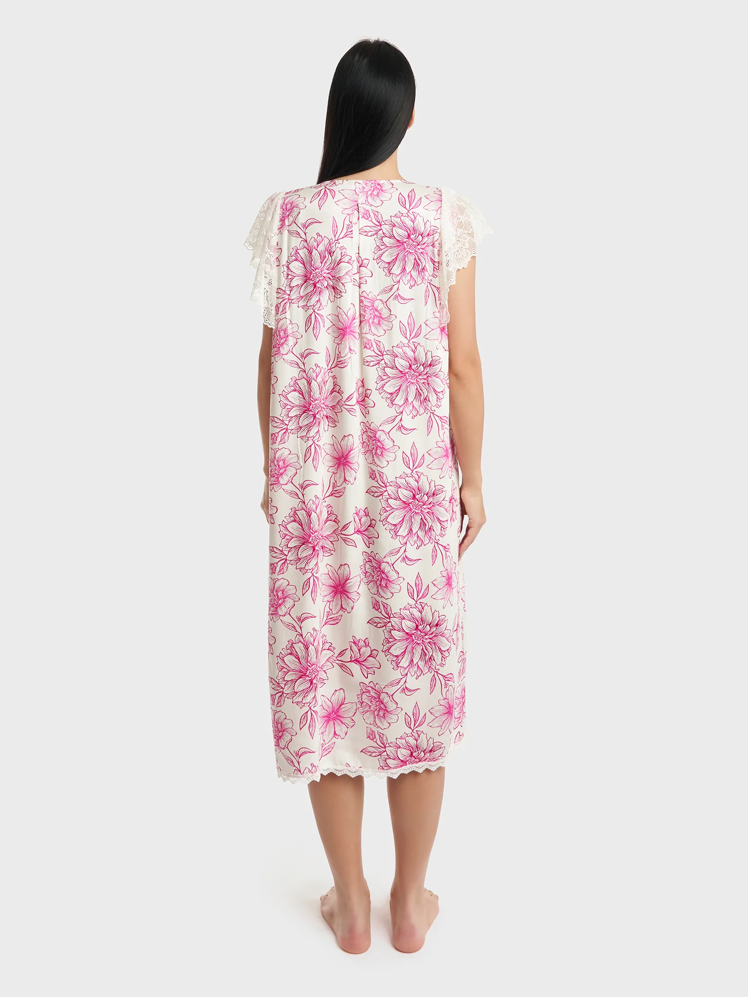 Printed Viscose Mini Nighty (CNH427A) - Image 4