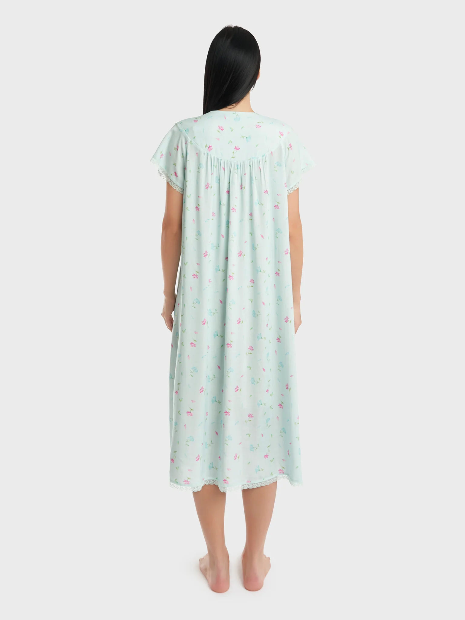 Printed Rayon Mini Nighty (CNH438) - Image 4