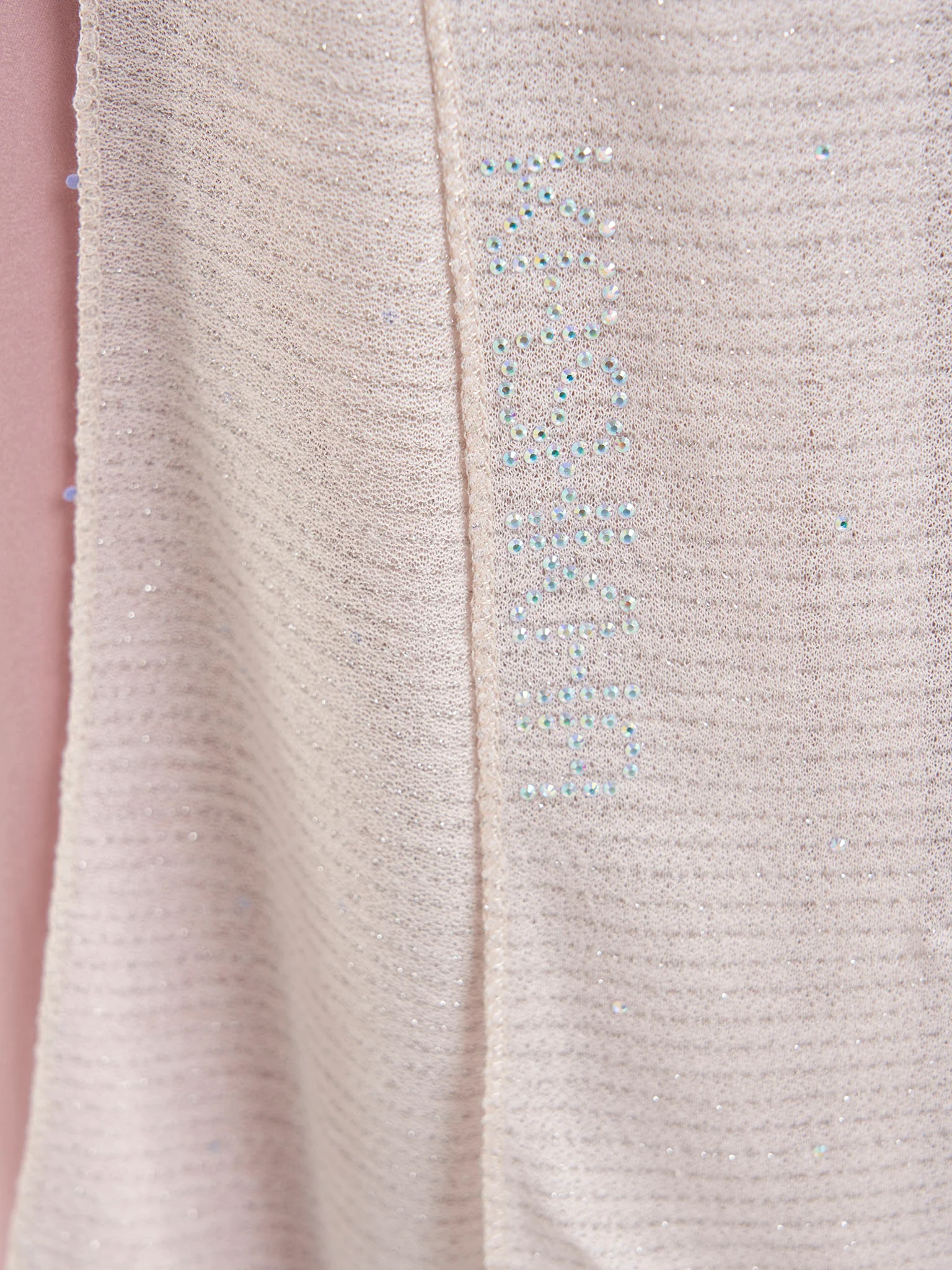 Cashmere Lurex Jersey Hijab with All Over Stones (SRKP14380L) - Image 9
