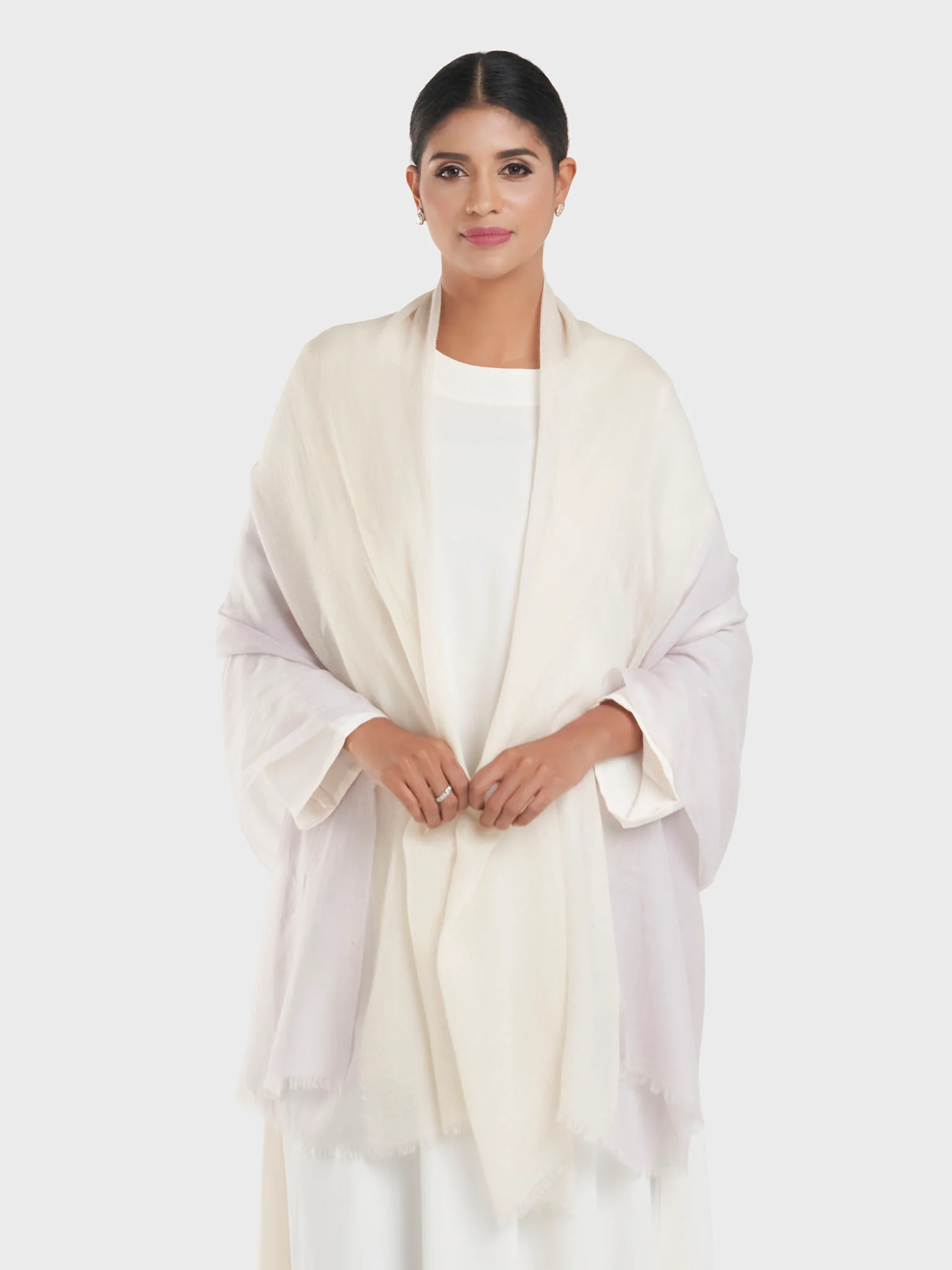 Two Tone Camel Wool Premium Qualtity Shawl (KGC021) - Image 8