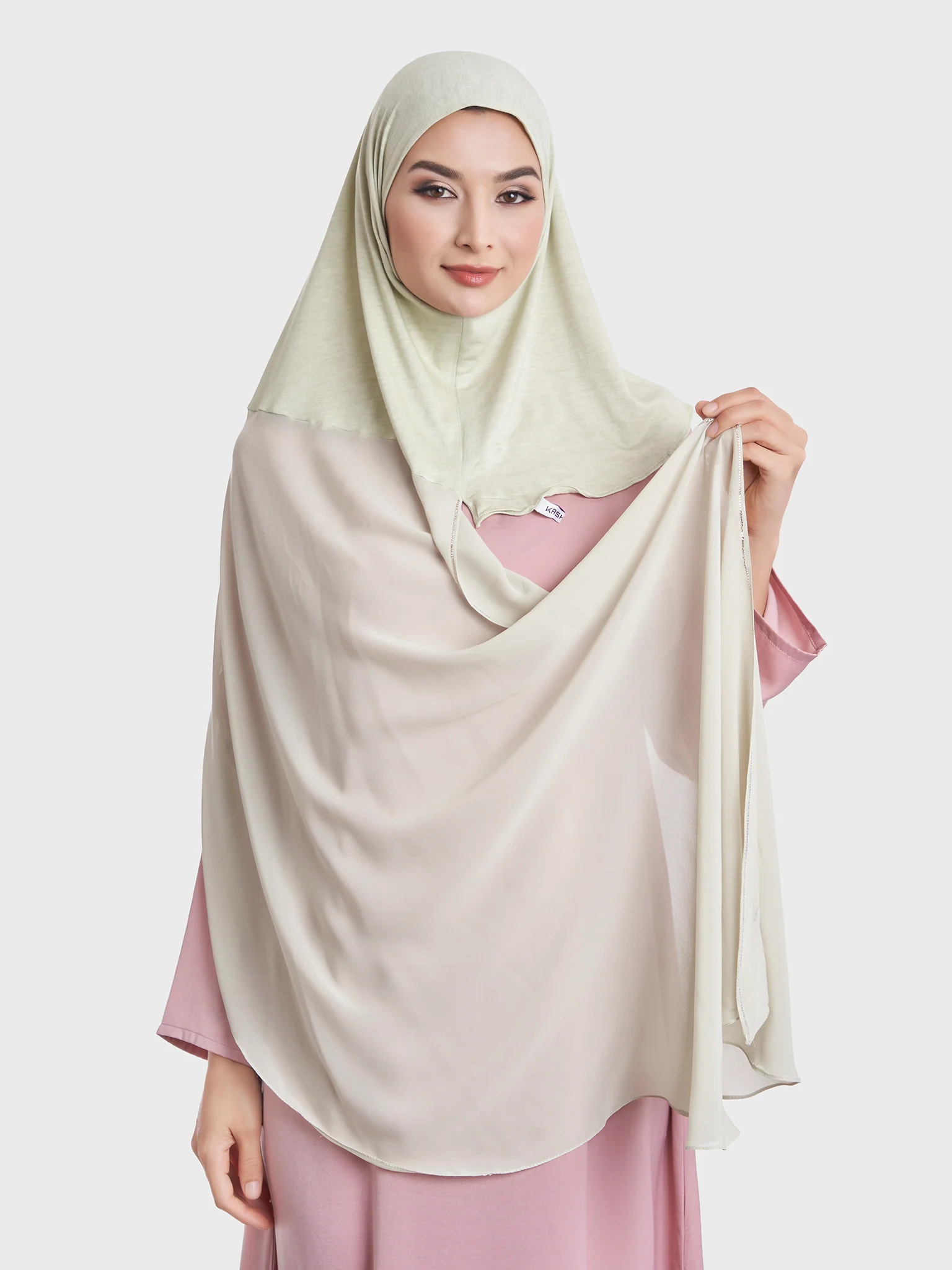 Ready to Wear Chiffon Single Stone Line Border Hijab (KP18115L) - Image 10